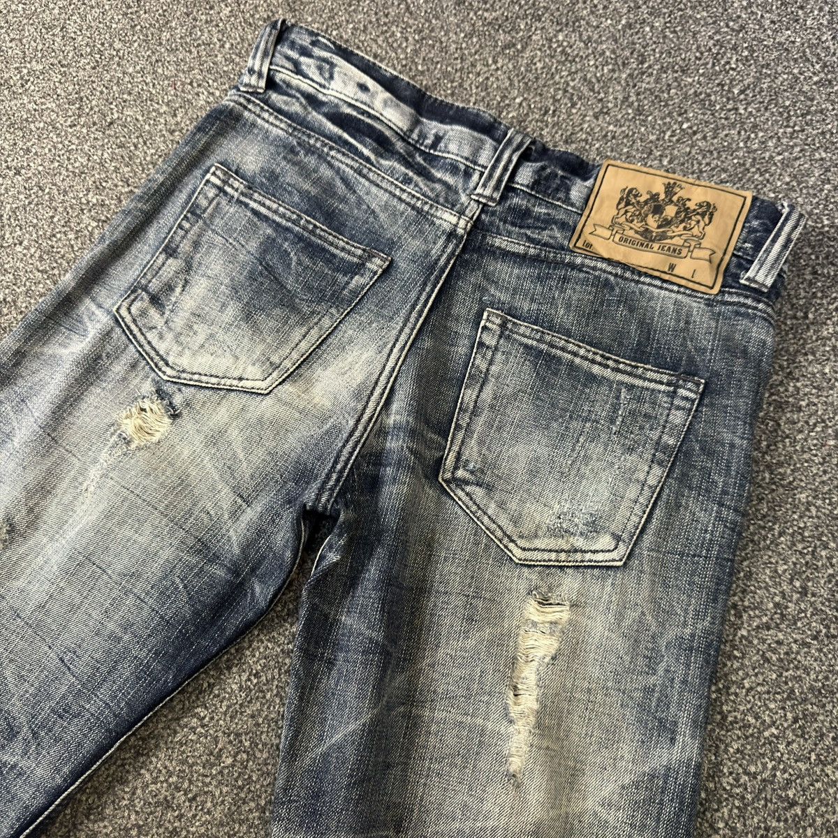 Purple Brand 🔥🇯🇵 Vintage Japanese Destroyed Crack Wash Jeans LGB Style Size US 32 / EU 48 - 10 Thumbnail