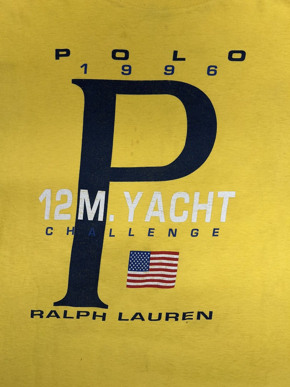 Polo Ralph Lauren Crazy Vintage 1996 Polo Ralph Lauren Yacht Challenge T-Shirt Size US XL / EU 56 / 4 - 2 Thumbnail