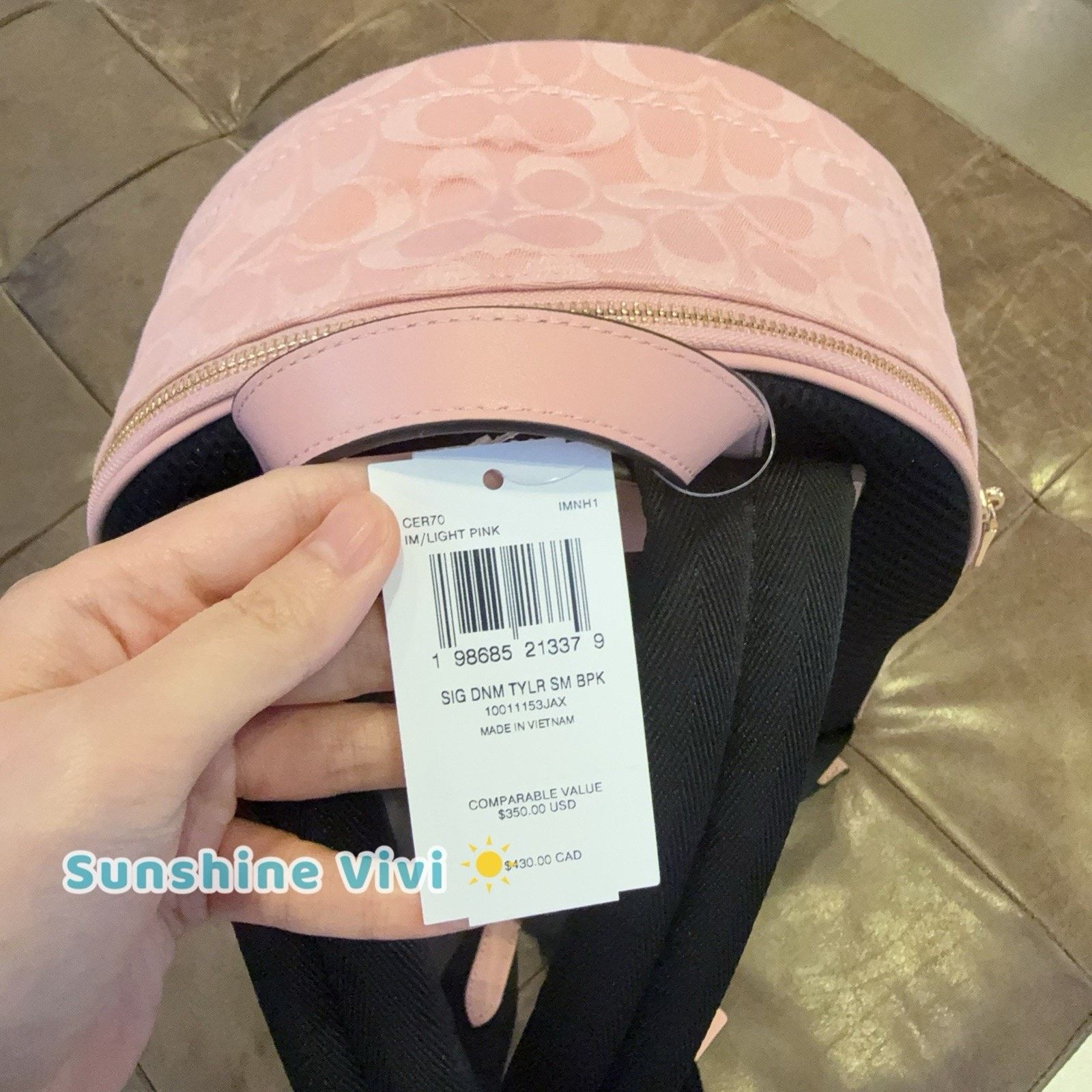 Coach NWT Coach CER70 Taylor Backpack Denim Leather Light Pink Size ONE SIZE - 6 Thumbnail
