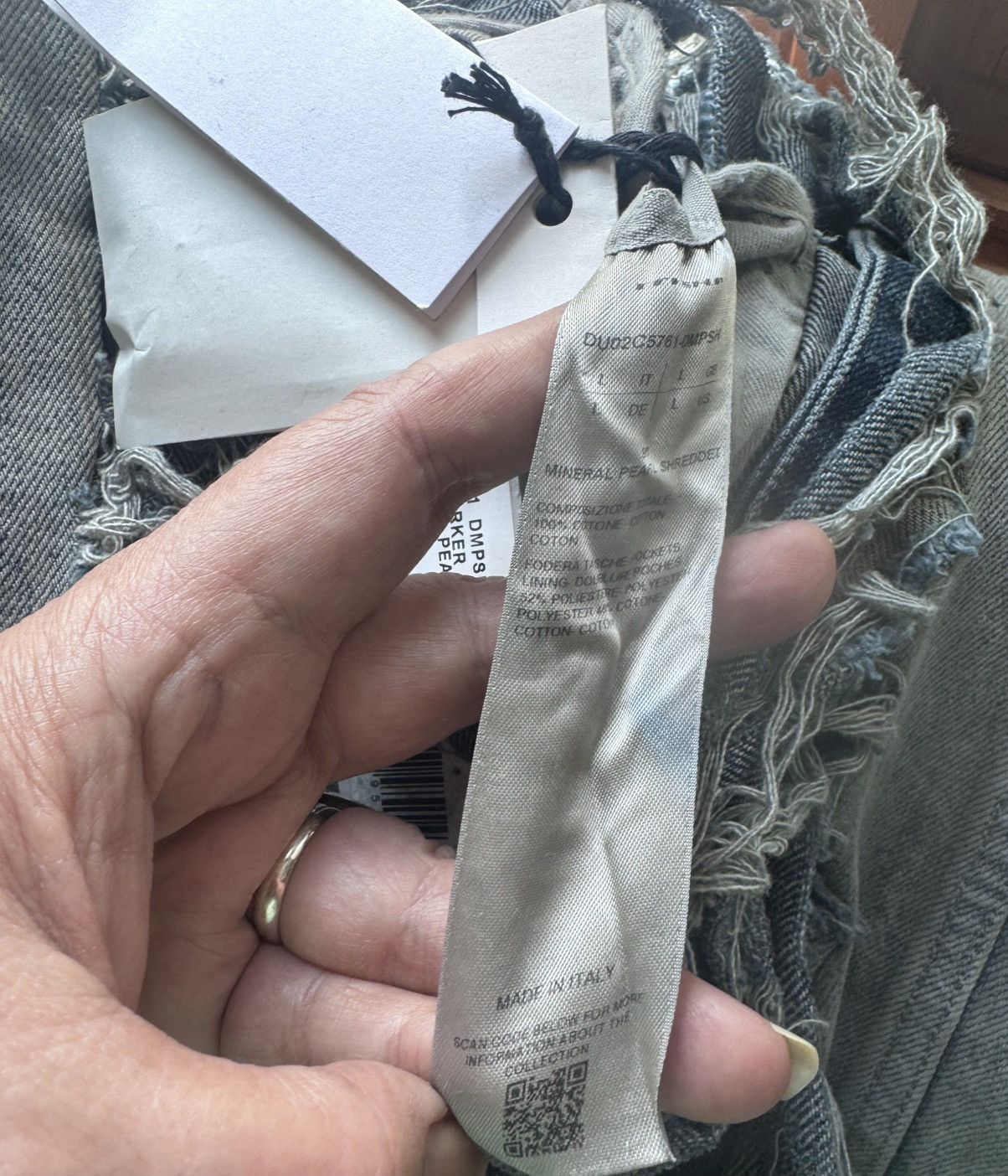 Rick Owens Rick Owens Jumbo Worker Jacket Shredded Denim Shredded L NWT Size US L / EU 52-54 / 3 - 11 Thumbnail