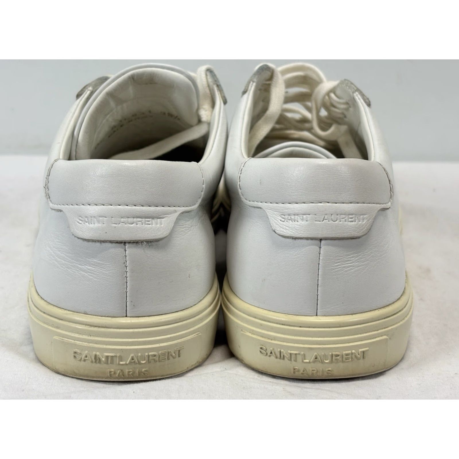 Yves Saint Laurent Vintage Saint Laurent Andy Sneakers Women’s 8 White Leather Casual Low Top Italy Size US 8 / IT 38 - 4 Thumbnail