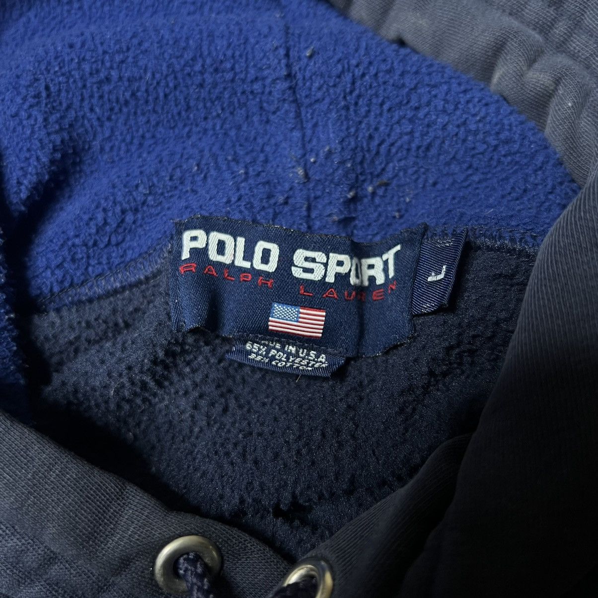 Polo Ralph Lauren × Vintage Vintage 90s Polo Sport Pullover Hoodie Large Made In USA Size US L / EU 52-54 / 3 - 7 Thumbnail