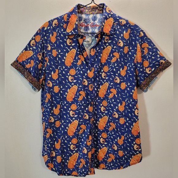 Robert Graham Robert Graham Blue Button Down Shirt Sliced Oranges - M Size US M / EU 48-50 / 2 - 1 Thumbnail