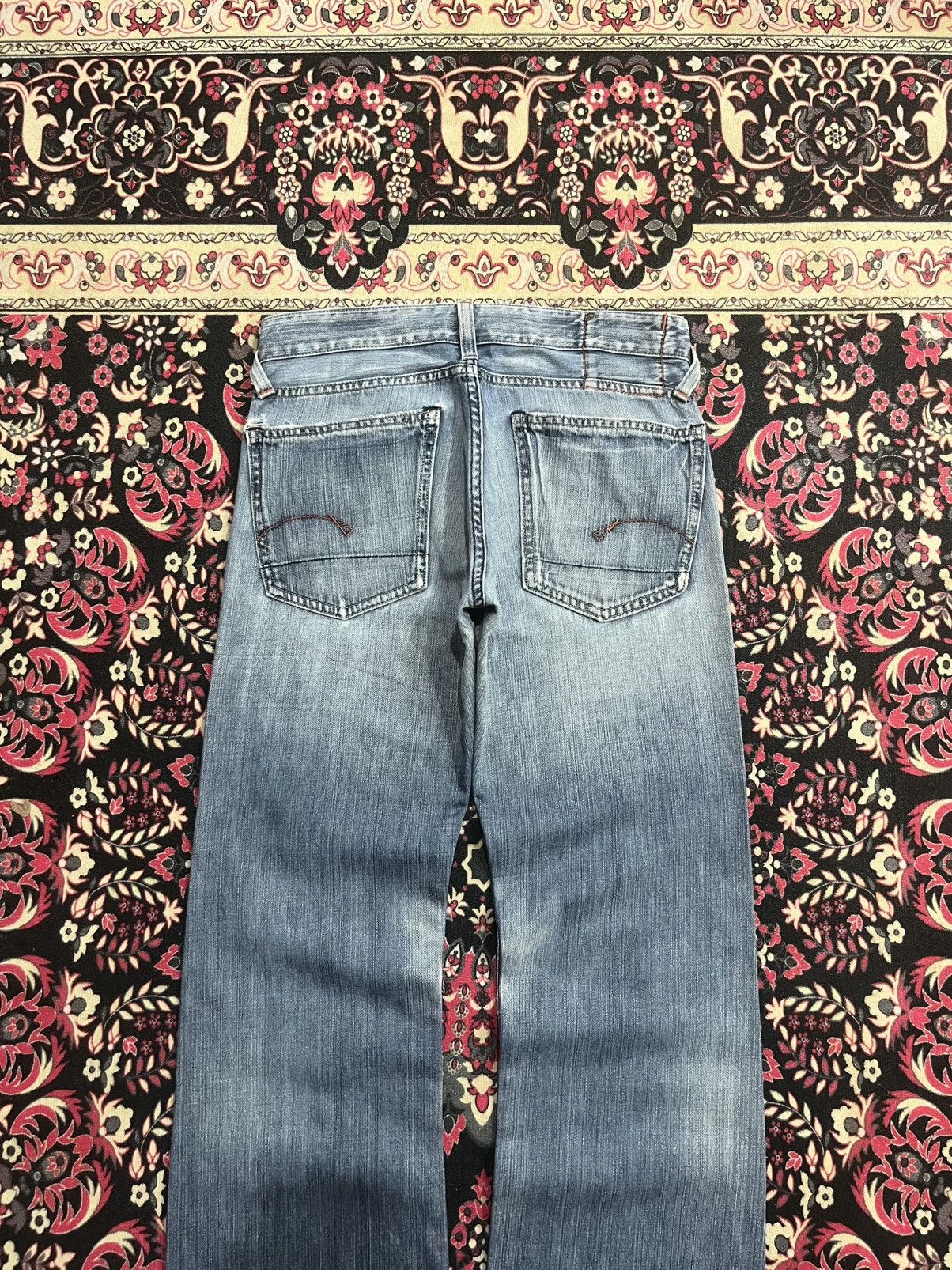 G-Star Vintage G-Star Raw Light Blue Washed Fringe Flare Jeans Size US 30 / EU 46 - 9 Thumbnail