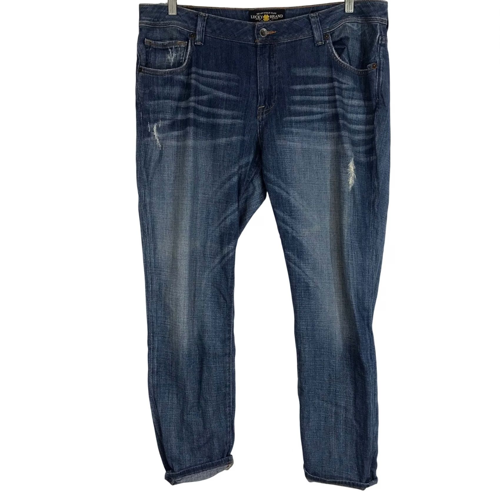 Lucky Brand Lucky Brand Jeans Womens 16W Blue Women The Weekender Jean Distressed Size Size 38" / US 16 / IT 52 - 2 Thumbnail