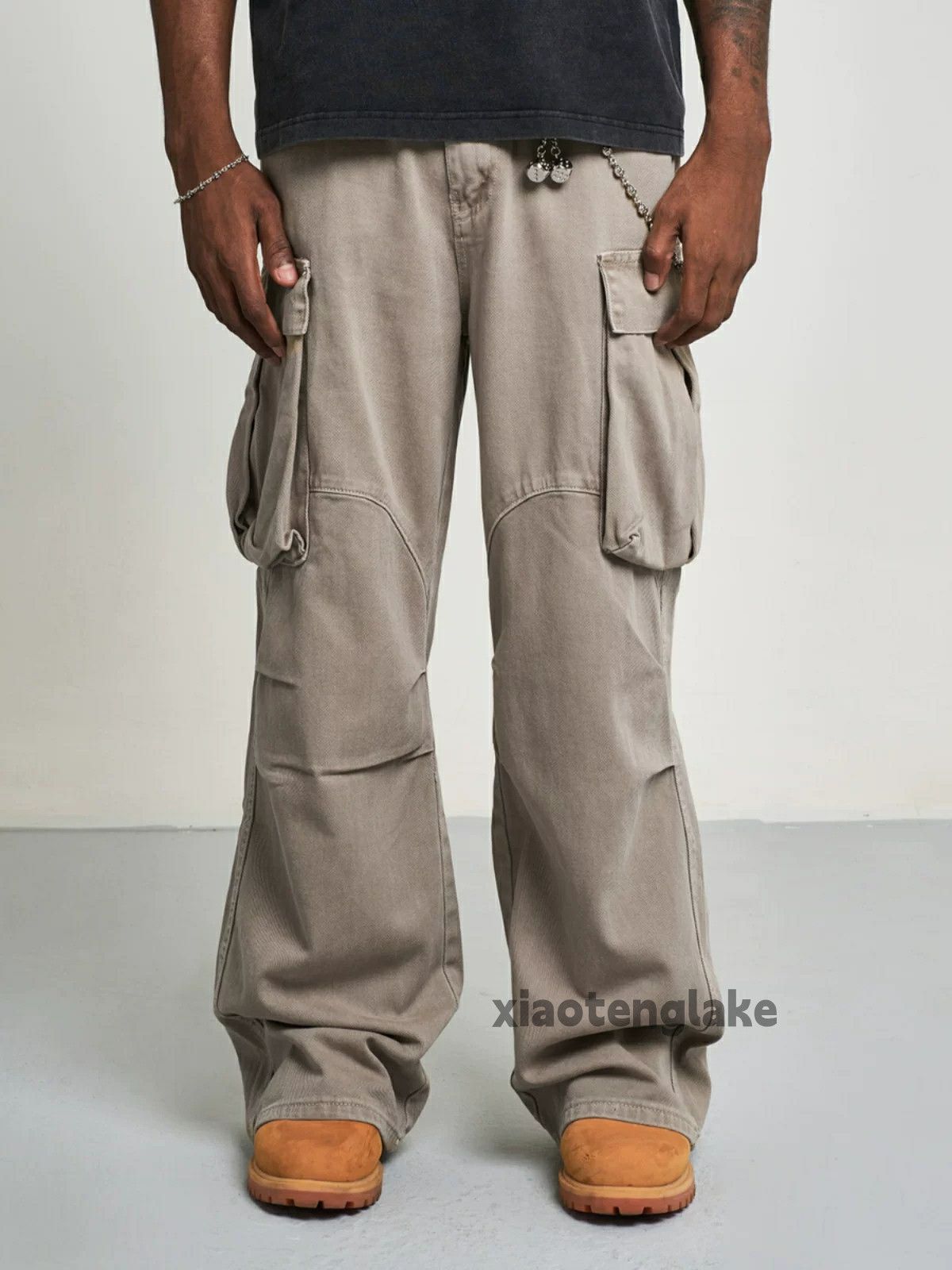 Designer × Japanese Brand × Vintage washed faded loose baggy skate hiphop utility cargo pants Size US 30 / EU 46 - 8 Thumbnail