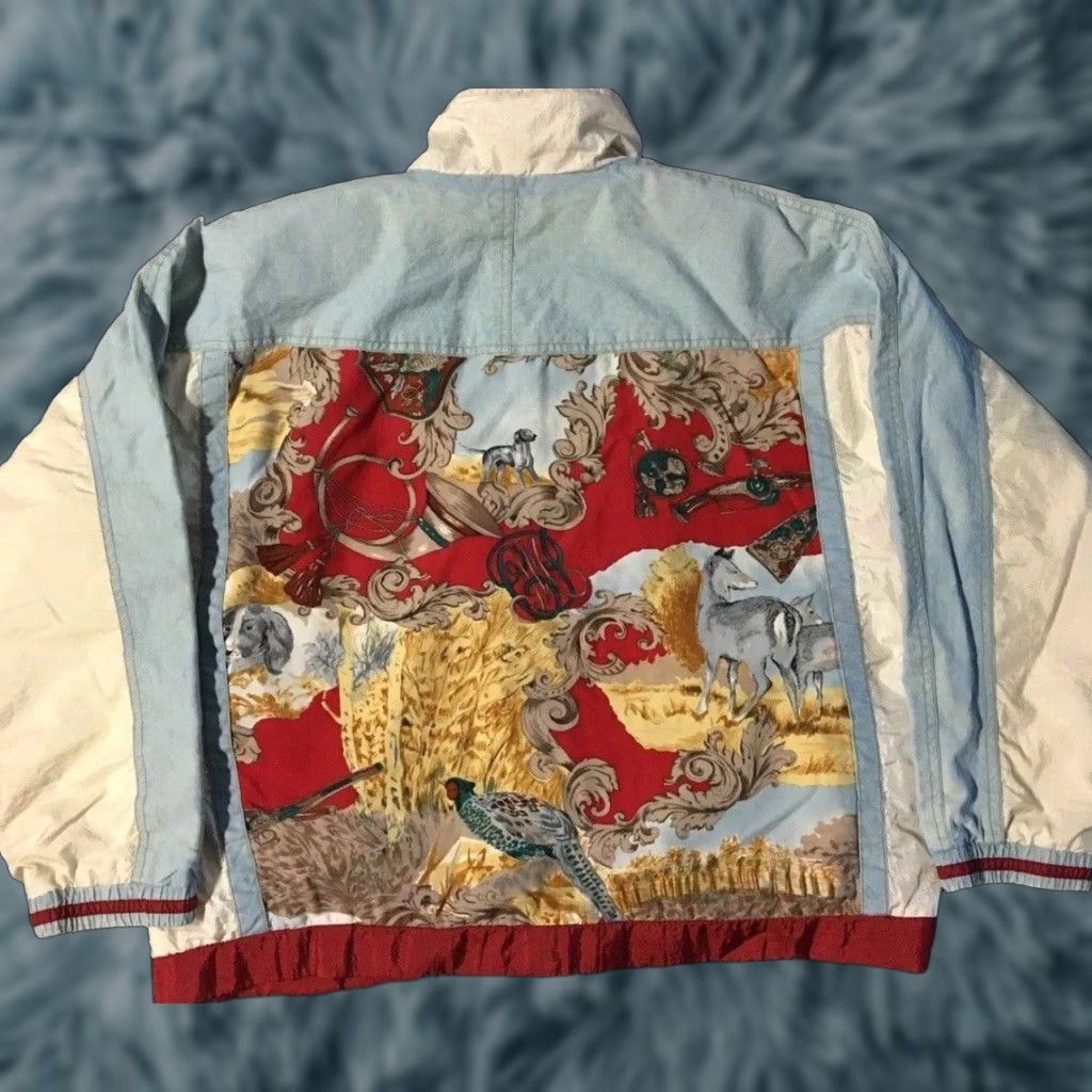 Vintage Vtg 80s Abstract Art All Over Print Boxy Jacket M Women Blue Bomber Jacket 80s 90s Vaporwave Picasso Grunge Hip Hop Punk Retro Streetwear Size M / US 6-8 / IT 42-44 - 1 Thumbnail