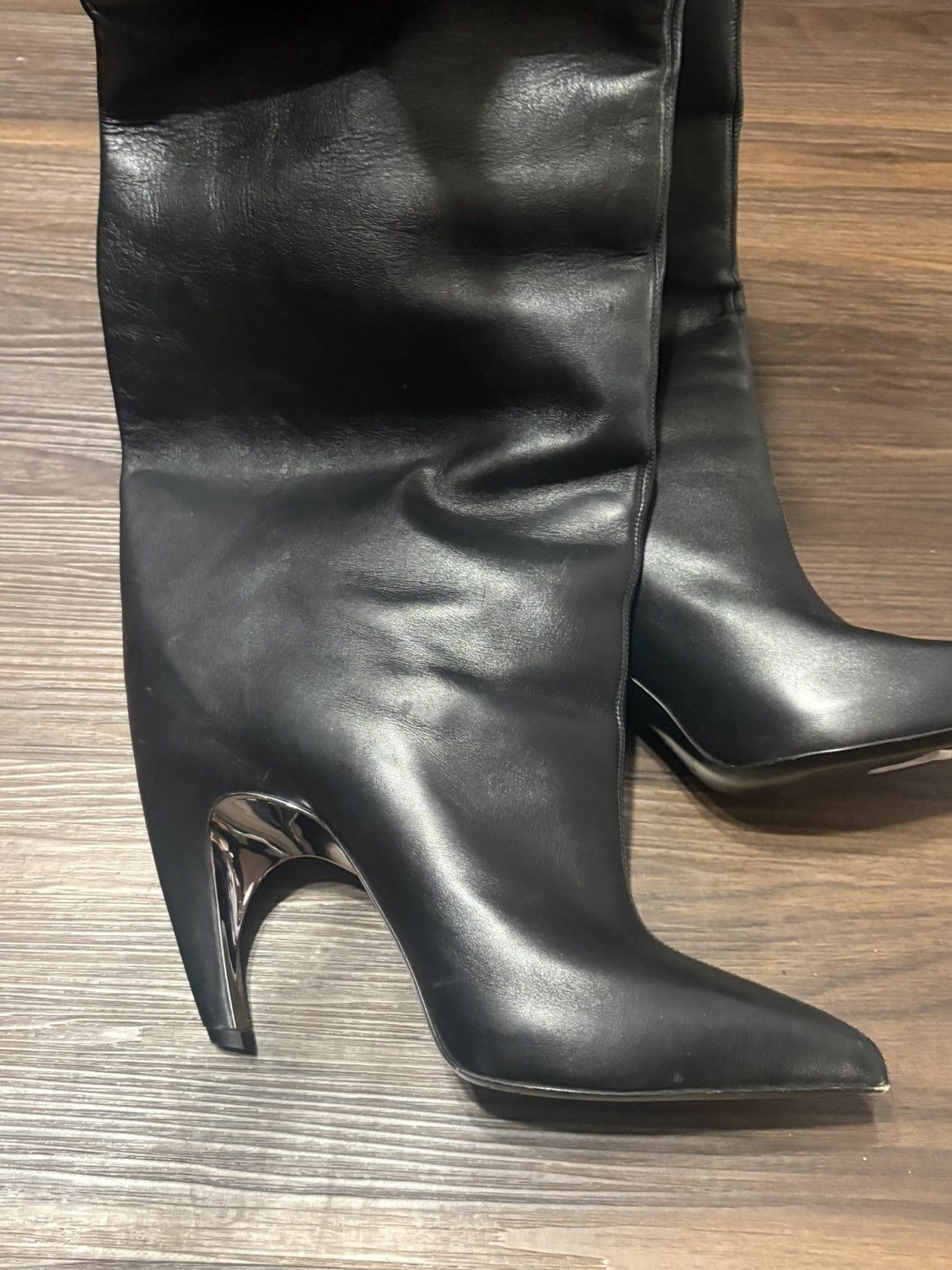 Alexander McQueen Alexander McQueen over the knee armadillo boots Size US 8 / IT 38 - 6 Thumbnail