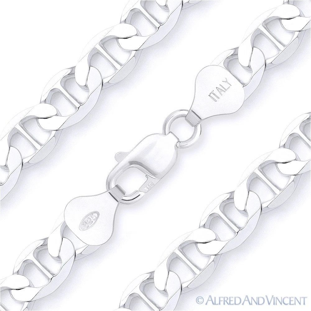 Other 10mm Men's Marina / Mariner Link Chain Bracelet 9" Size ONE SIZE - 1 Thumbnail