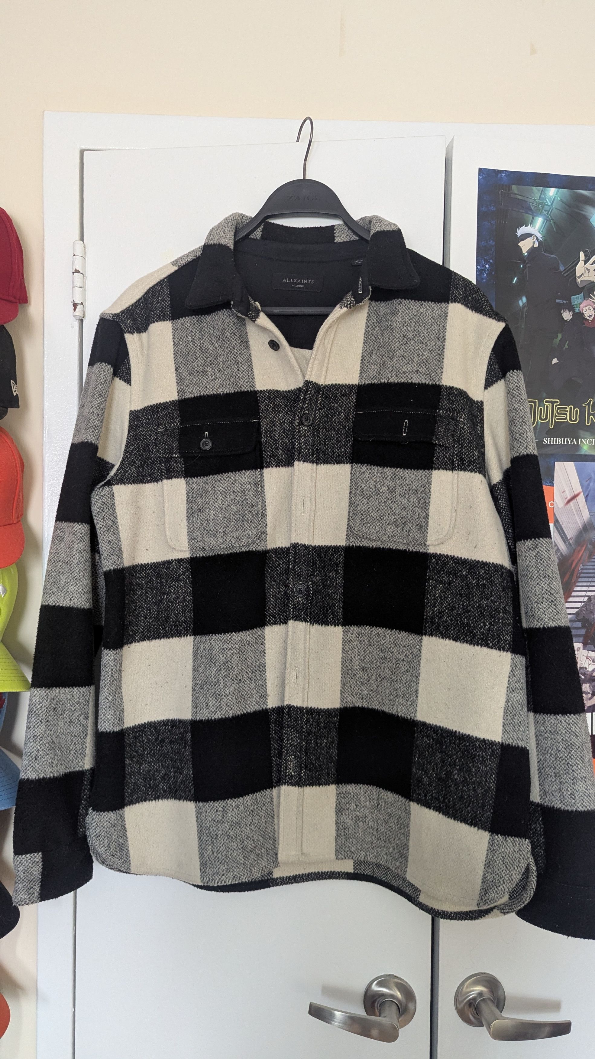 Allsaints Heavy Wool Shirt Size US XL / EU 56 / 4 - 1 Thumbnail