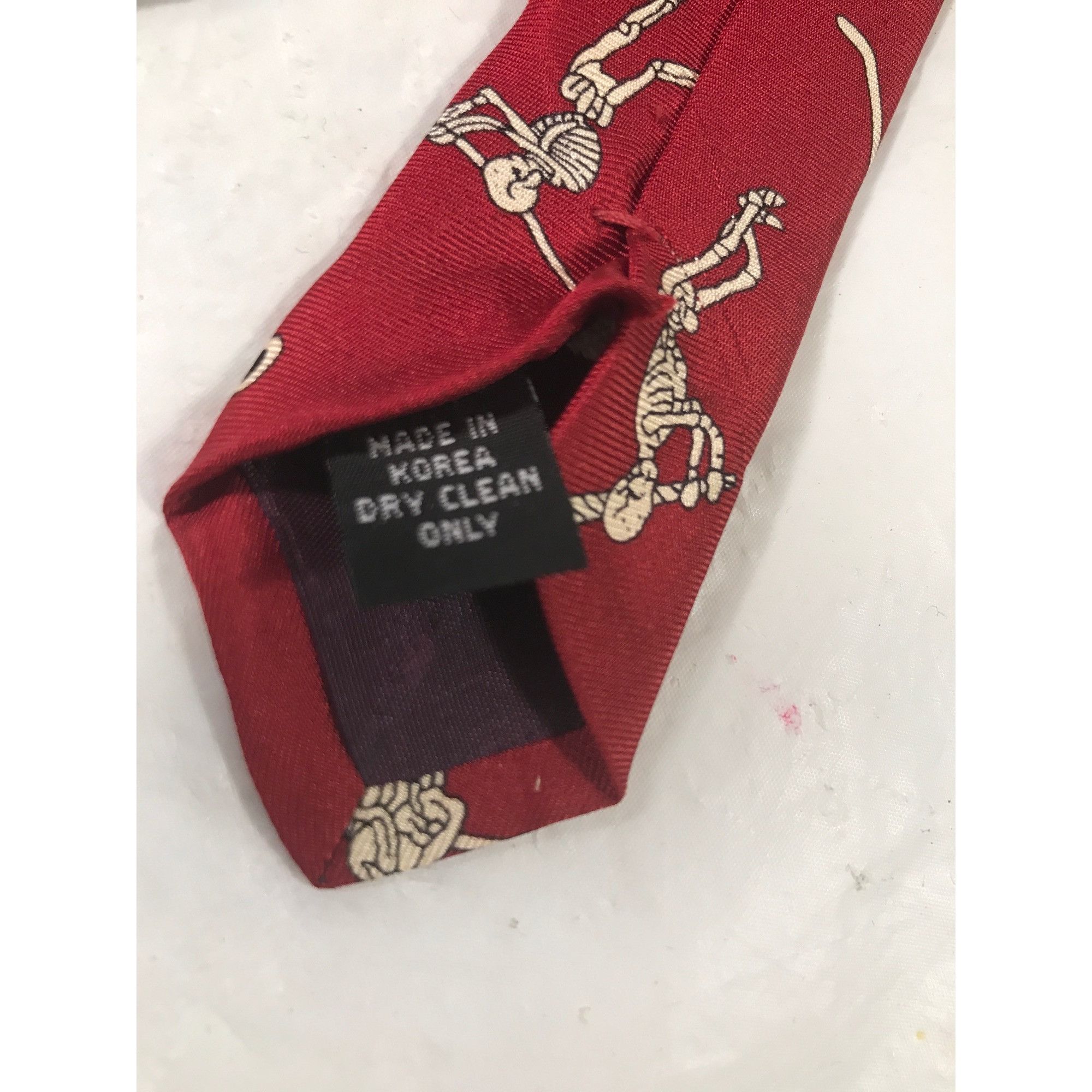 Other Anatomical Chart Co. Red Silk Skeletons Playing SportsTie Size ONE SIZE - 2 Thumbnail