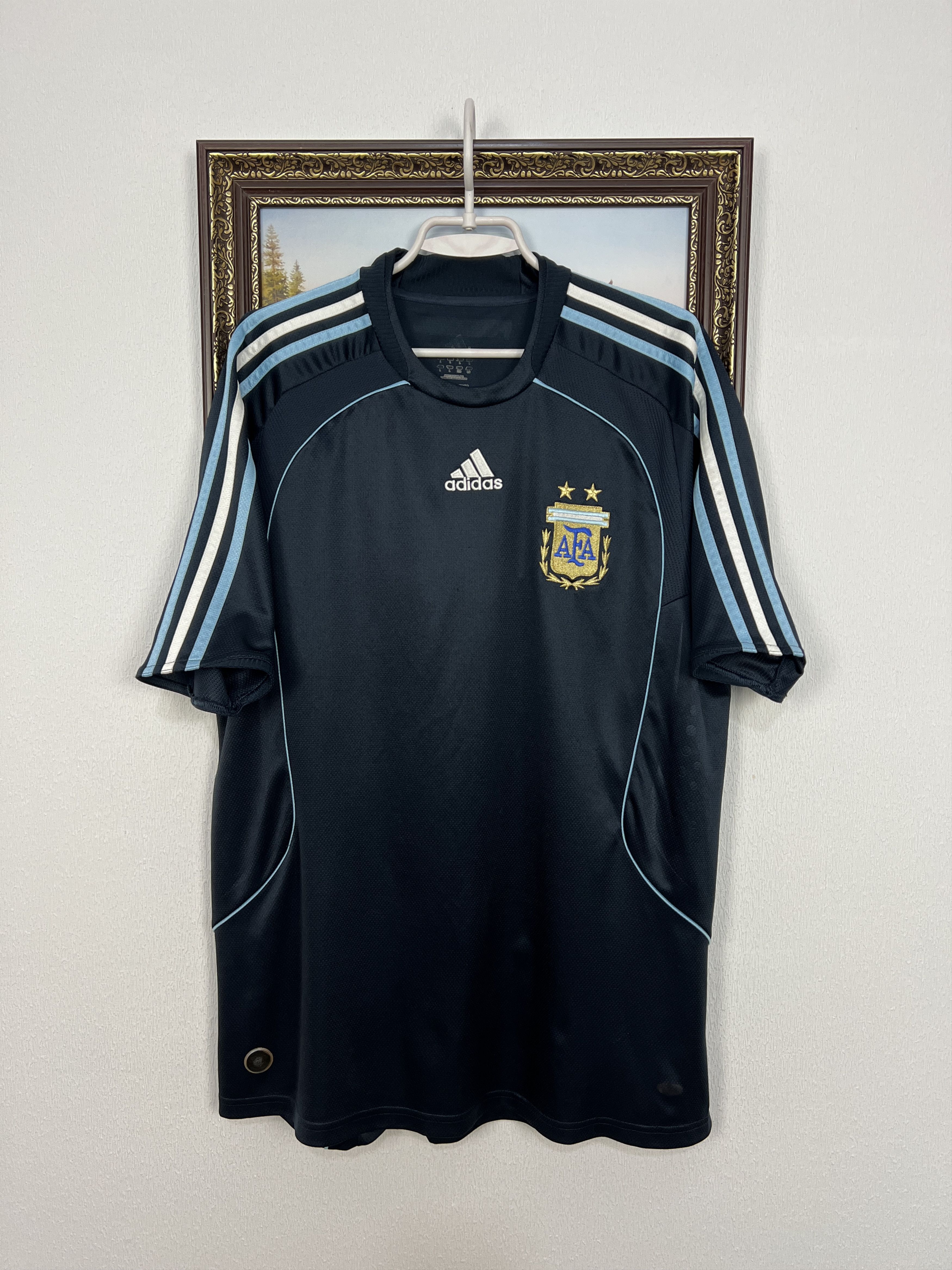 Adidas Argentina Away football shirt 2007 Soccer Adidas Jersey Size US L / EU 52-54 / 3 - 1 Thumbnail
