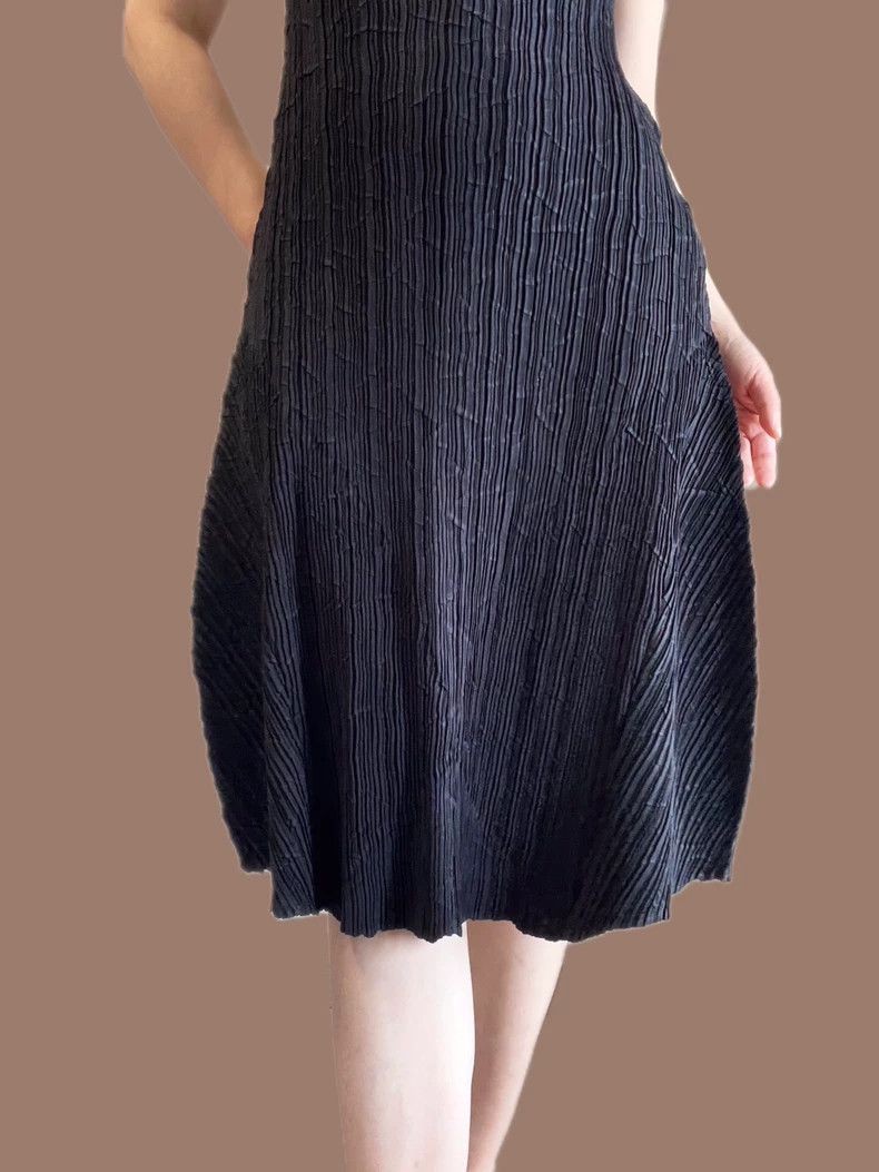 Issey Miyake Issey Miyake size:2 Black mainline dress Size M / US 6-8 / IT 42-44 - 3 Thumbnail