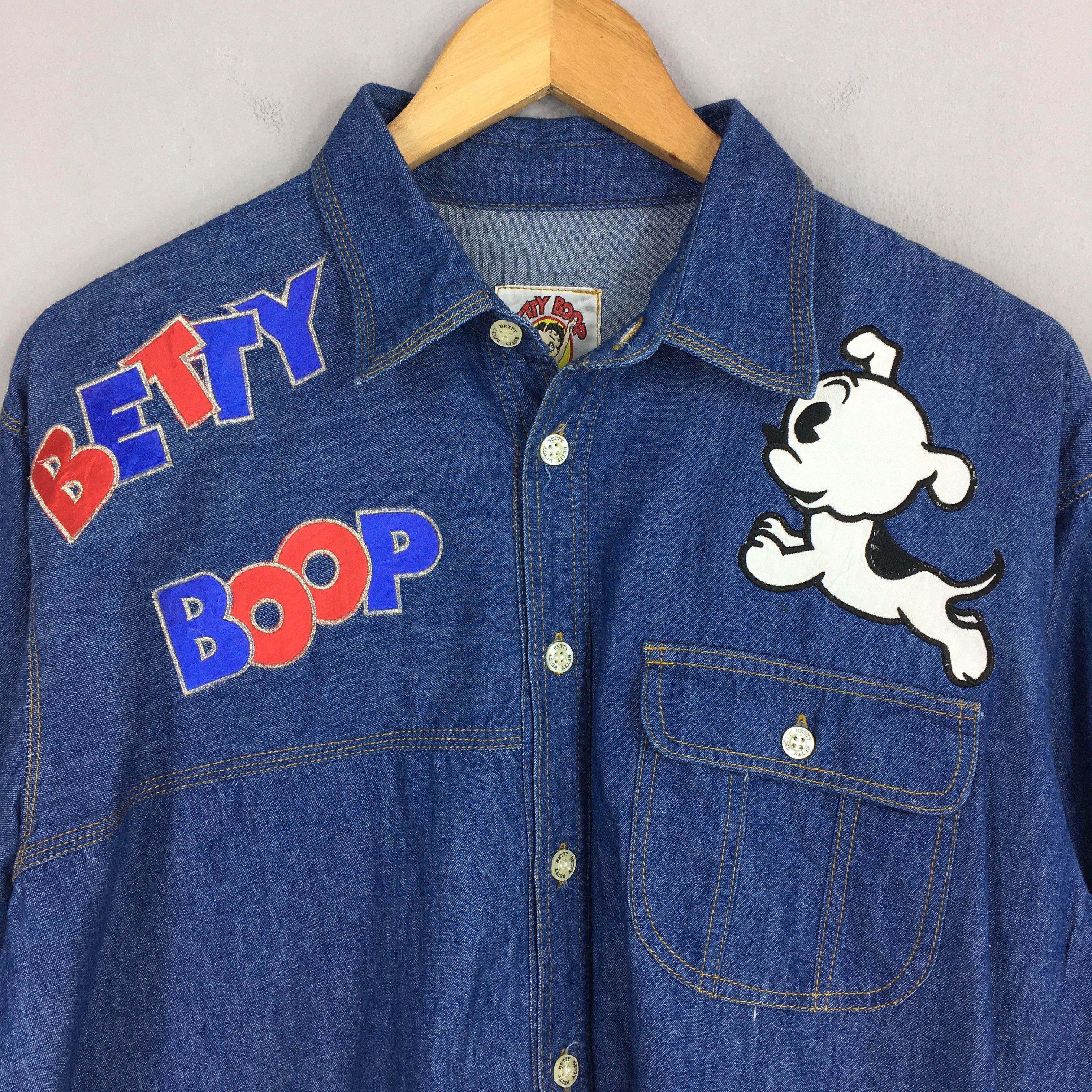 Disney × Vintage Vintage Betty Boop Denim Oxfords Shirt Medium Size US M / EU 48-50 / 2 - 6 Thumbnail