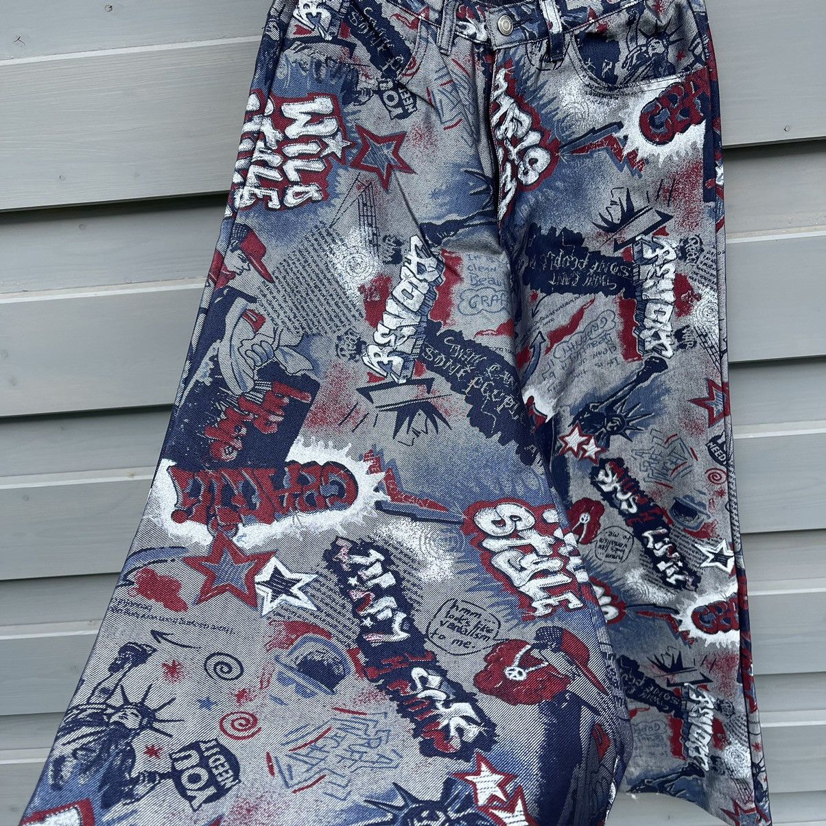 Affliction × JNCO × Vintage Y2K Wide Leg Graffiti Denim baggy skate vintage hip hop rap Size US 30 / EU 46 - 4 Thumbnail