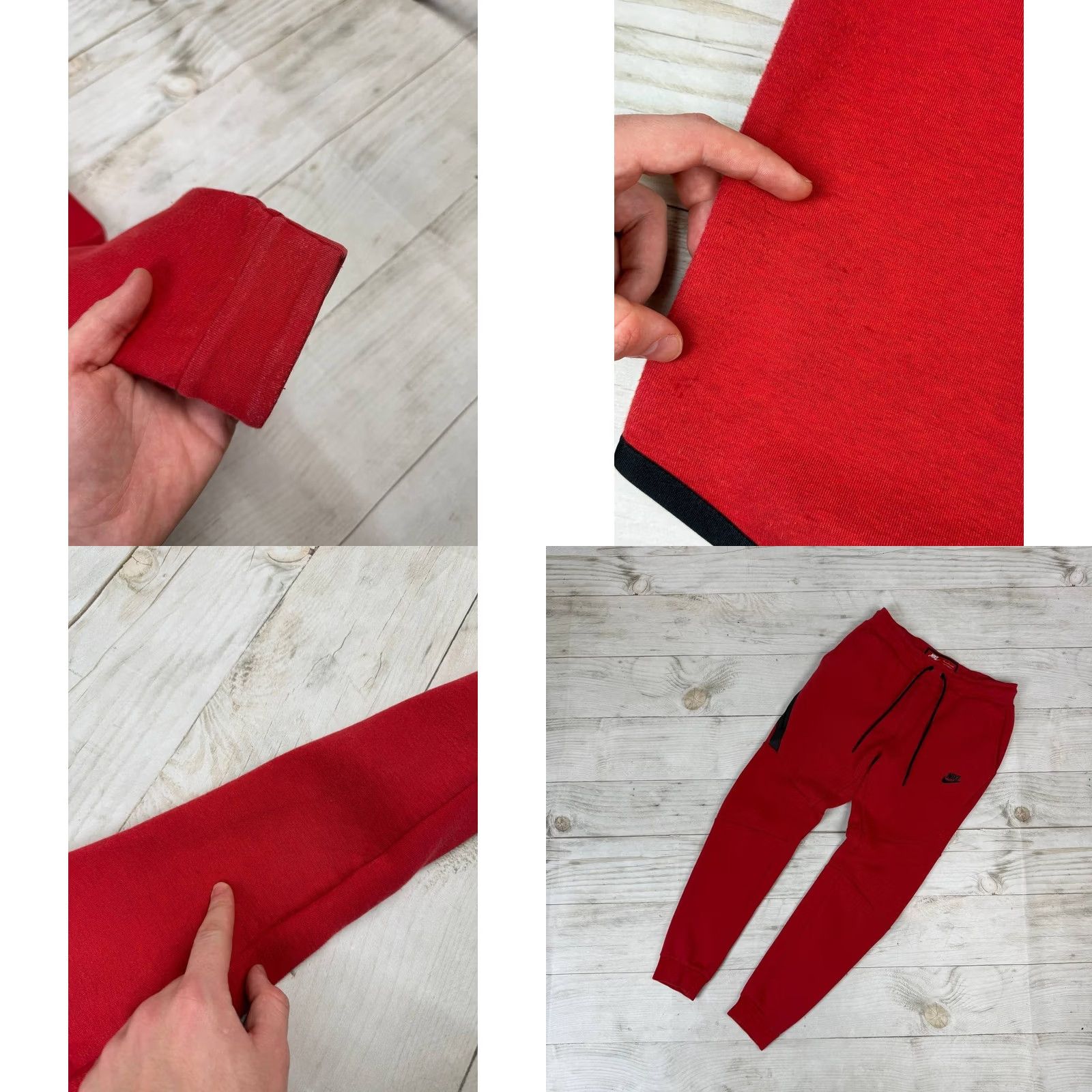 Nike Nike Tech Fleece Tracksuit Hoodie And Patns Full Zip Drill Men Size S Red Black Hoodie Mens S Size US S / EU 44-46 / 1 - 9 Thumbnail