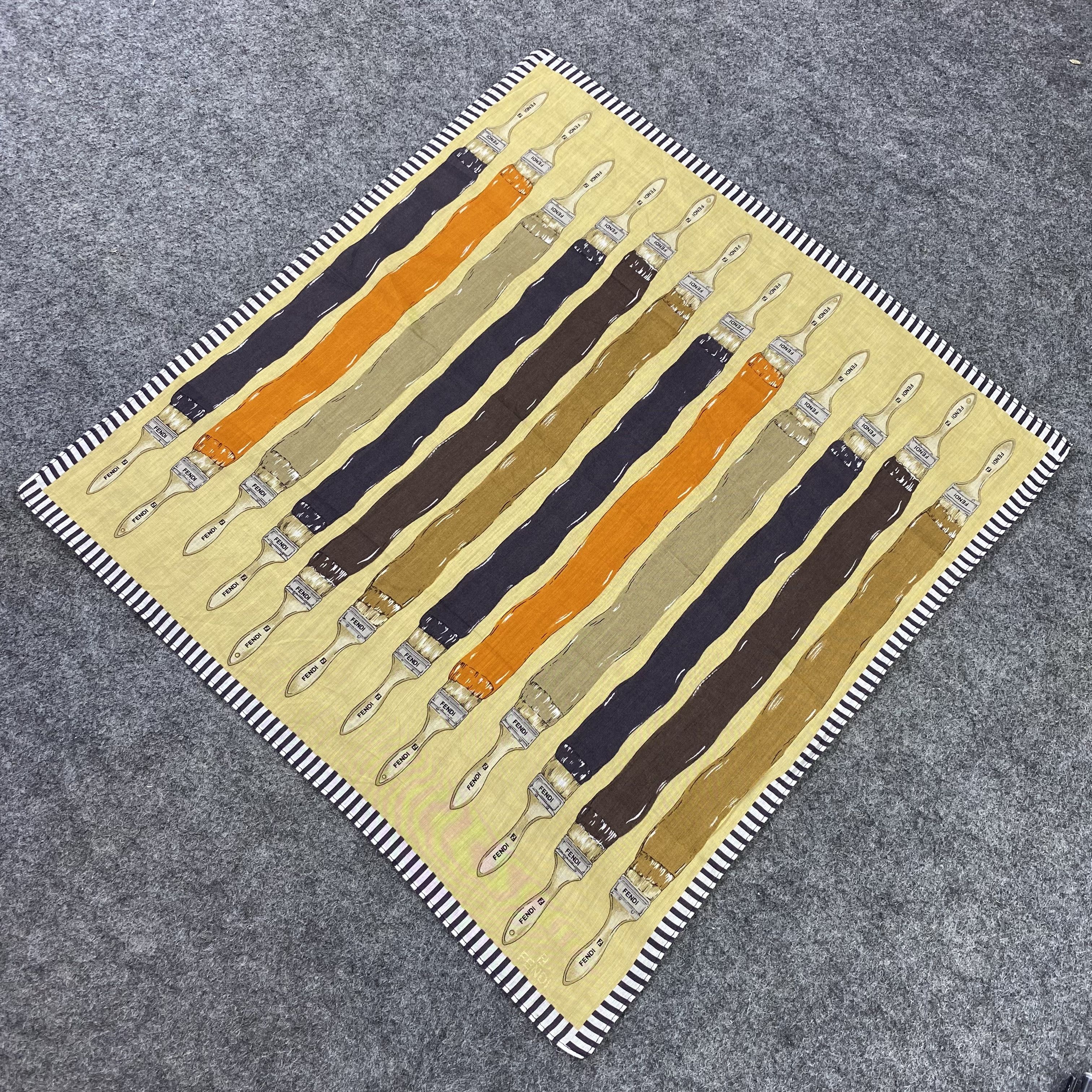 Designer Fendi Handkerchief / Bandana / Neckerchief-B683 Size ONE SIZE - 4 Thumbnail