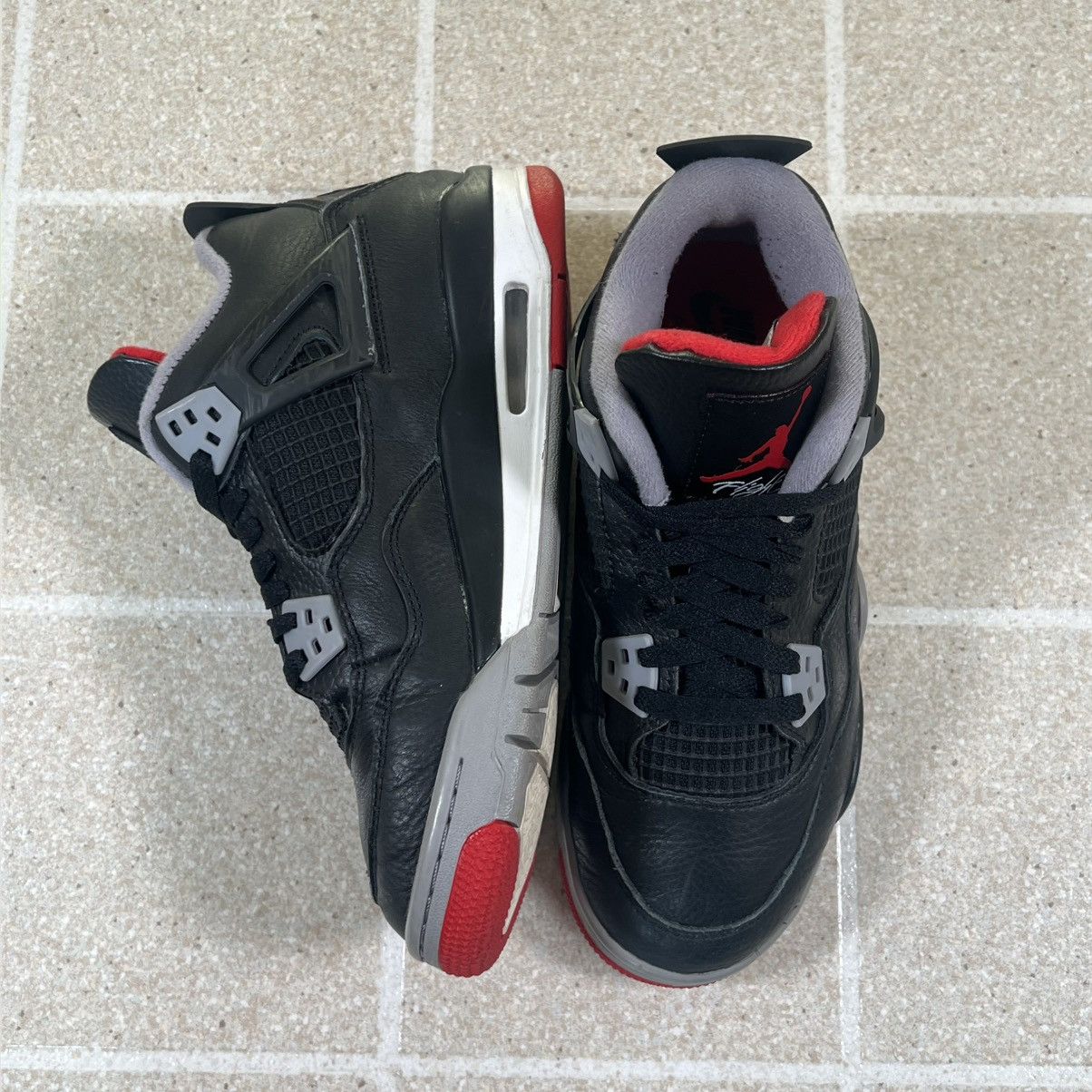 Jordan Brand Nike Jordan 4 Retro Bred Reimagined (GS) 5y / Womens 6.5 Size US 6.5 / IT 36.5 - 4 Thumbnail