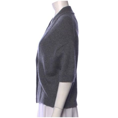 Vince Vince Charcoal Cashmere Alpaca Wool Short Sleeve Cardigan Size S / US 4 / IT 40 - 5 Thumbnail