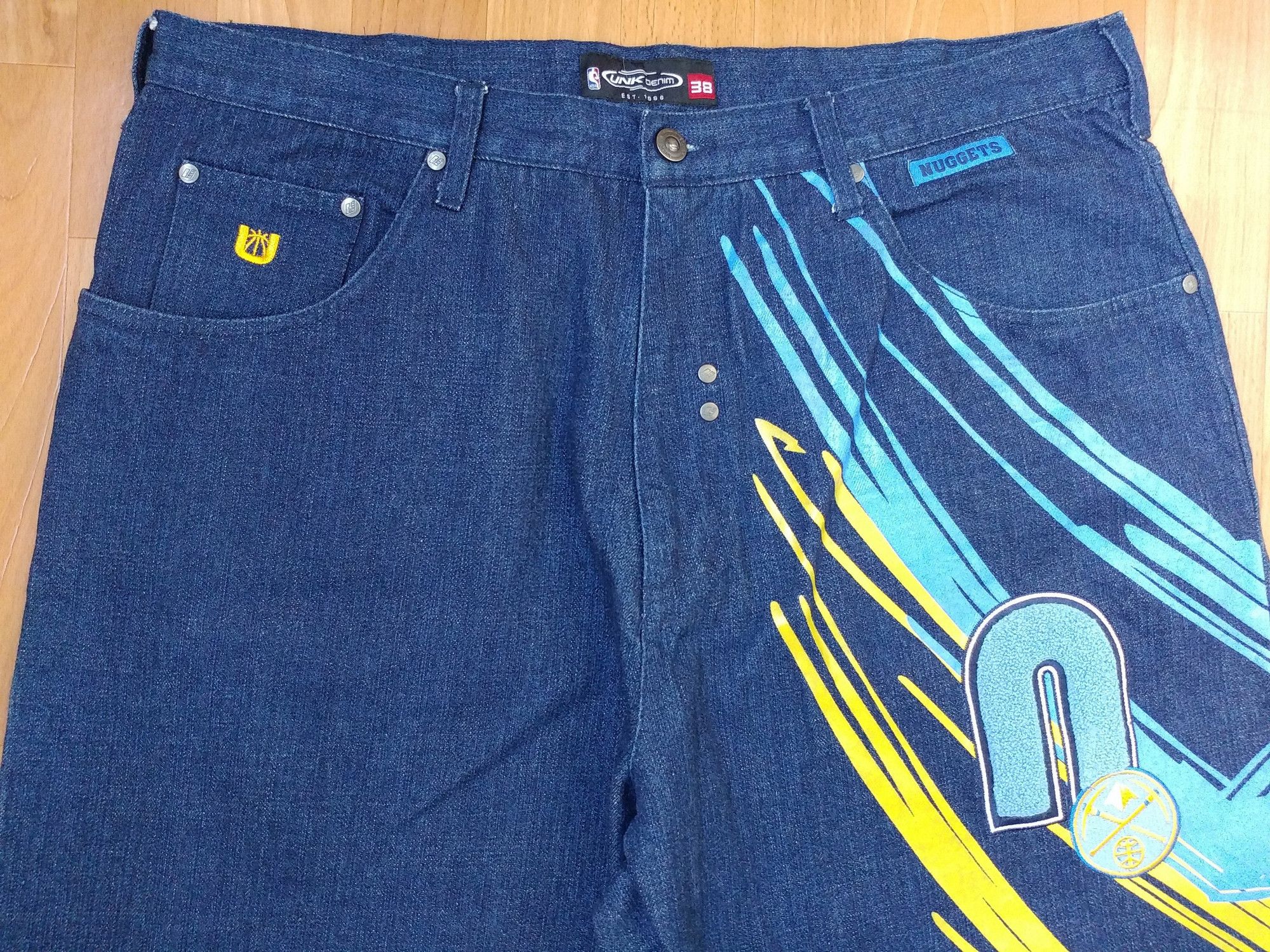 NBA NBA jeans, vintage UNK basketball, Denver Nuggets W 38 Size US 38 / EU 54 - 5 Thumbnail