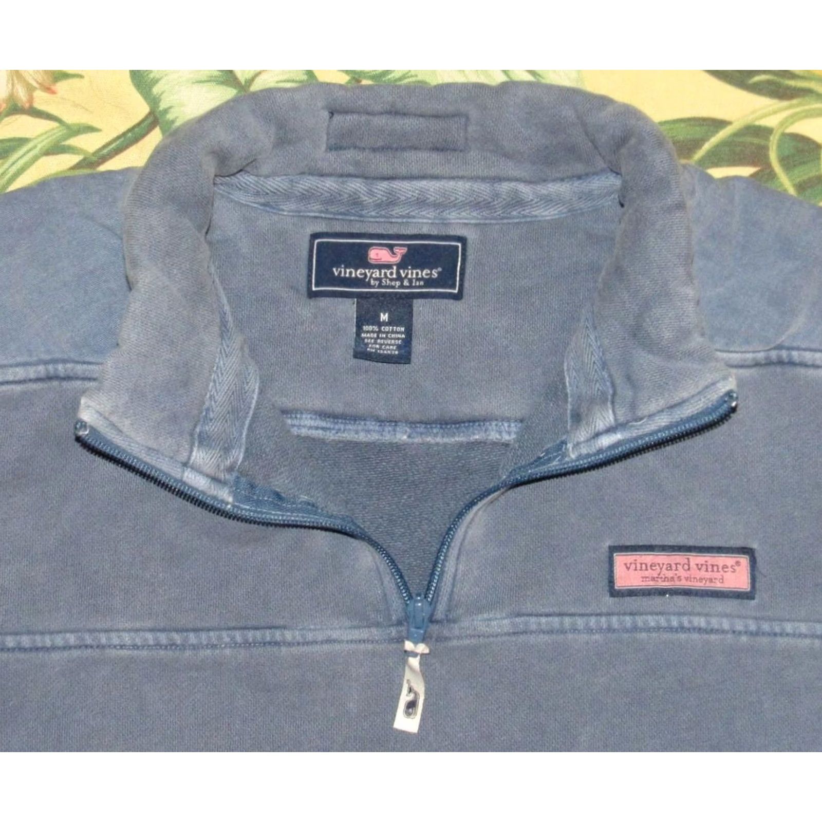 Vineyard Vines VINEYARD VINES Ocean Blue 1/4 Zip Cotton Shep Sweater Medium Size US M / EU 48-50 / 2 - 2 Thumbnail