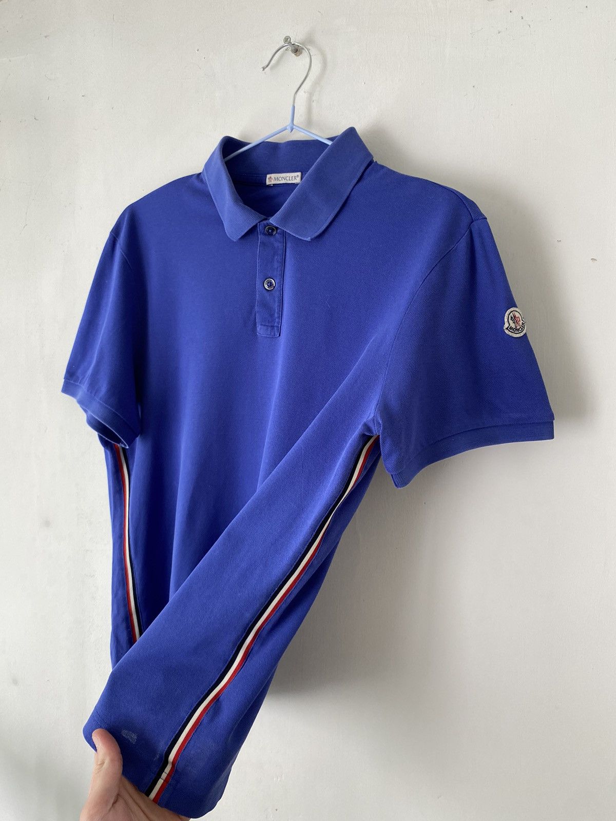 Moncler Moncler Rare Luxury Blue PoloT-shirt Size US S / EU 44-46 / 1 - 6 Thumbnail