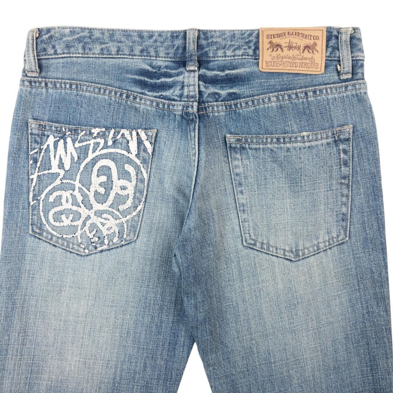 Stussy Vintage Stussy Graffiti Denim Jeans Size W28 Size US 28 / EU 44 - 1 Thumbnail