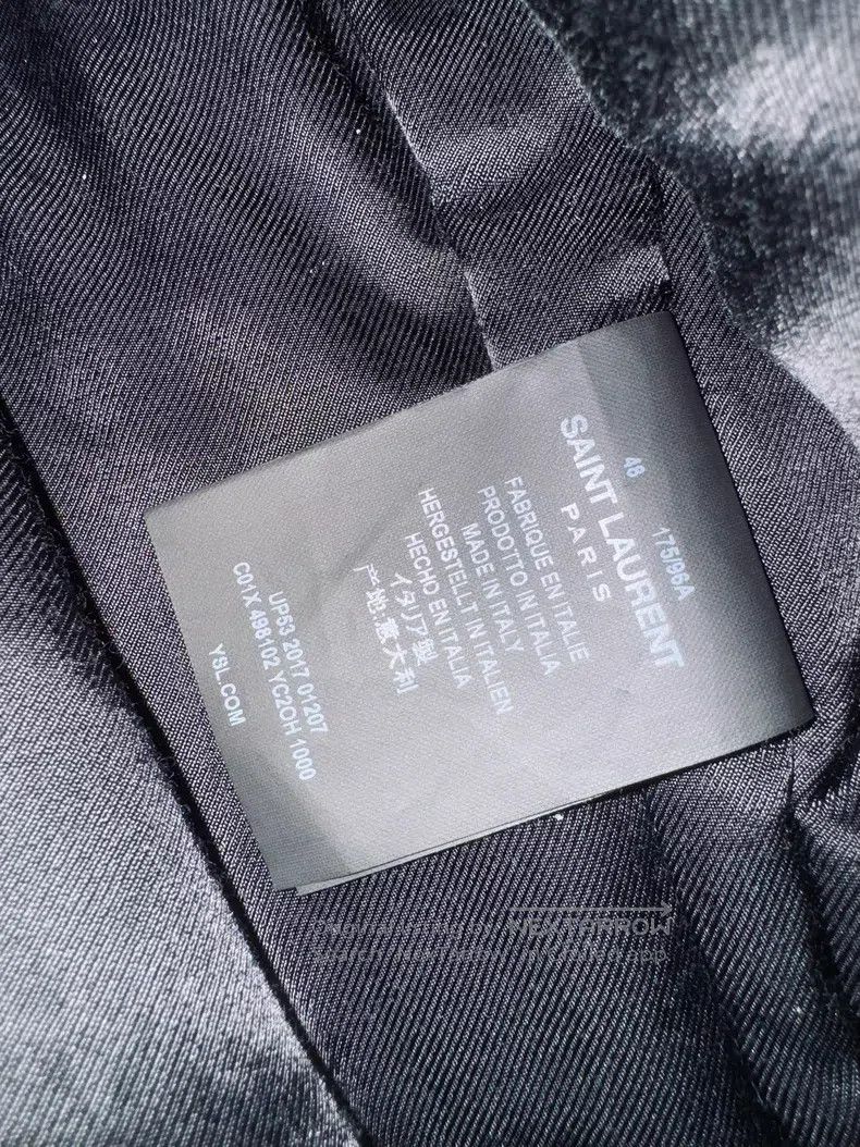 Saint Laurent Paris Saint Laurent Paris Leather and Wool Knit Jacket Size US M / EU 48-50 / 2 - 5 Thumbnail