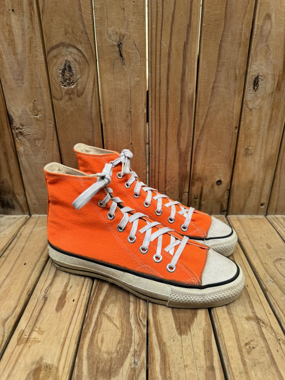 Converse VTG converse all star Hi Top canvas sneakers made in USA Size US 6.5 / EU 39-40 - 2 Thumbnail