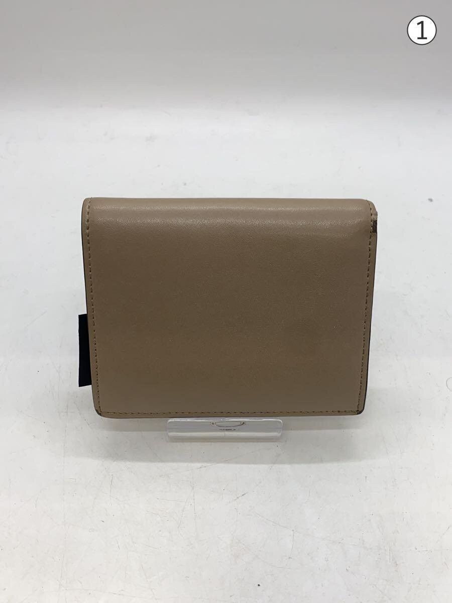 Fendi Fendi By The Way Leather Bi-Fold Wallet Beige Size ONE SIZE - 2 Thumbnail