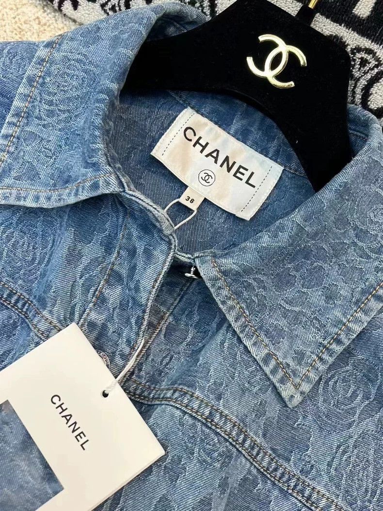 Chanel Chanel 23P blue camellia denim vest jacket Size XS / US 0-2 / IT 36-38 - 4 Thumbnail
