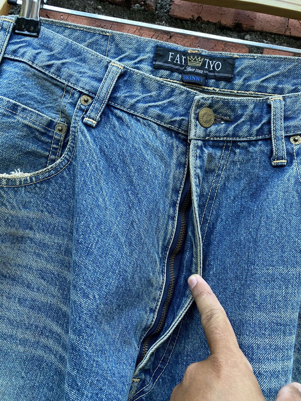 Japanese Brand W36x30 FAT TYO redline baggy jeans Size US 36 / EU 52 - 5 Thumbnail