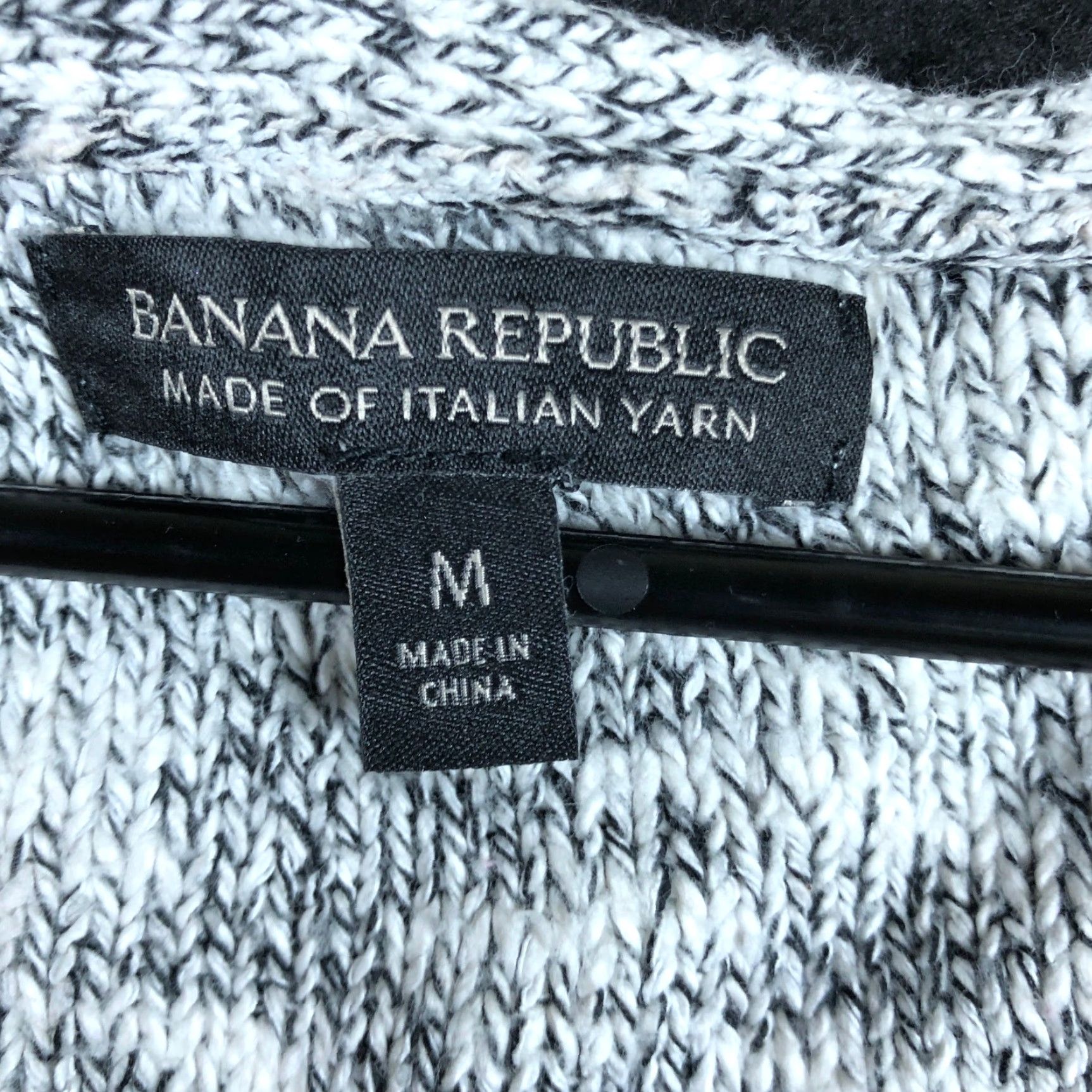 Banana Republic Banana Republic Womens Sweater Gray Black Italian Yarn Long Sleeve Medium Size M / US 6-8 / IT 42-44 - 6 Thumbnail