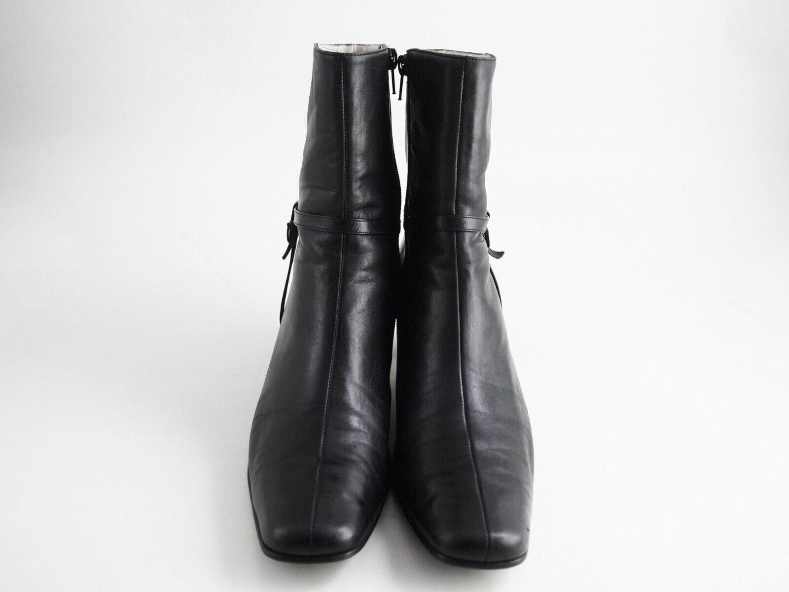 Salvatore Ferragamo Ferragamo Gancio Boots Black Leather Women US 10.5 B EU 40.5 Size US 10.5 / IT 40.5 - 3 Thumbnail