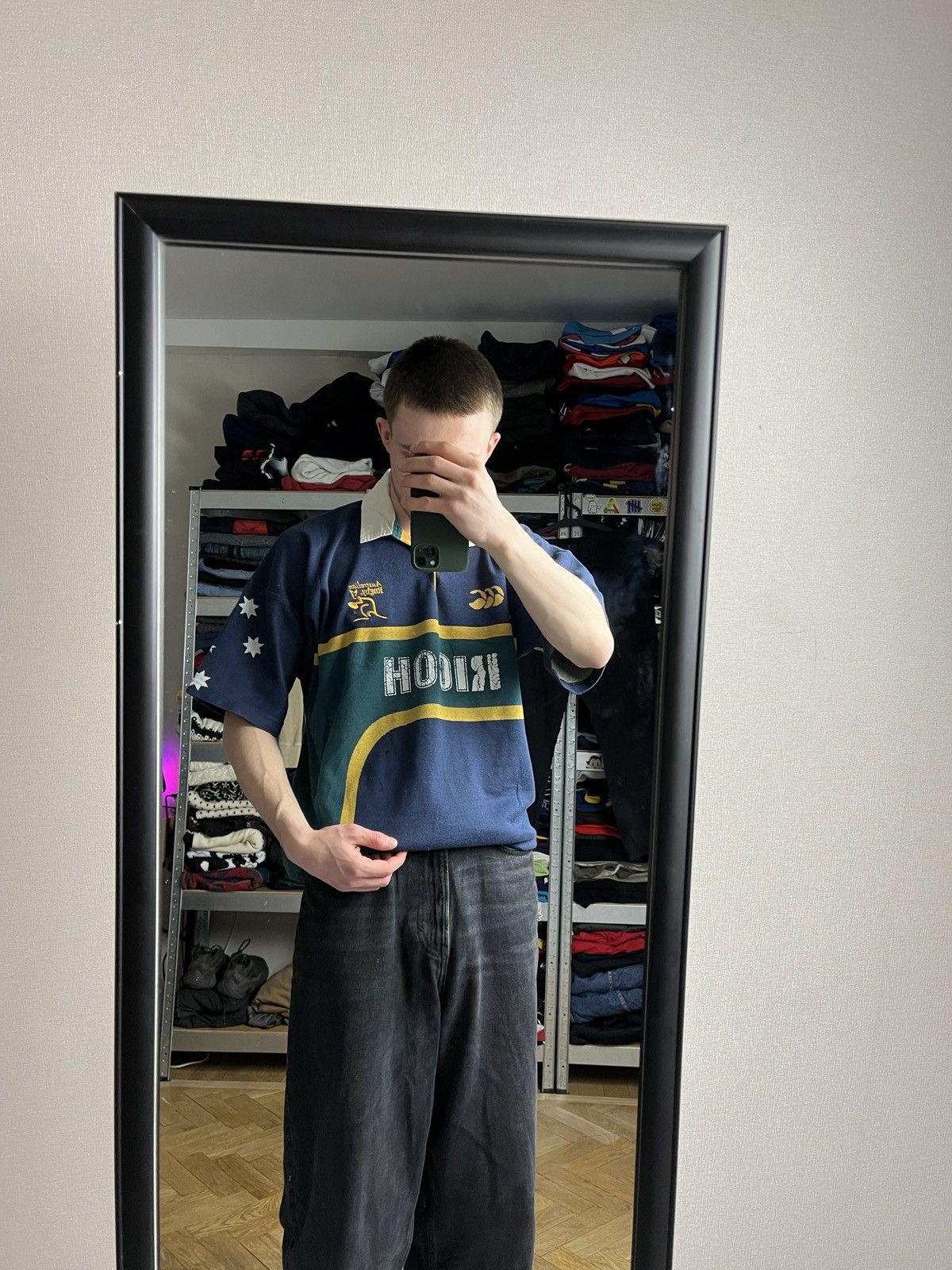 Canterbury of New Zealand Vtg 90’s Canterbury Australian Rugby Wallabies Sevens Jersey Size US XL / EU 56 / 4 - 2 Thumbnail