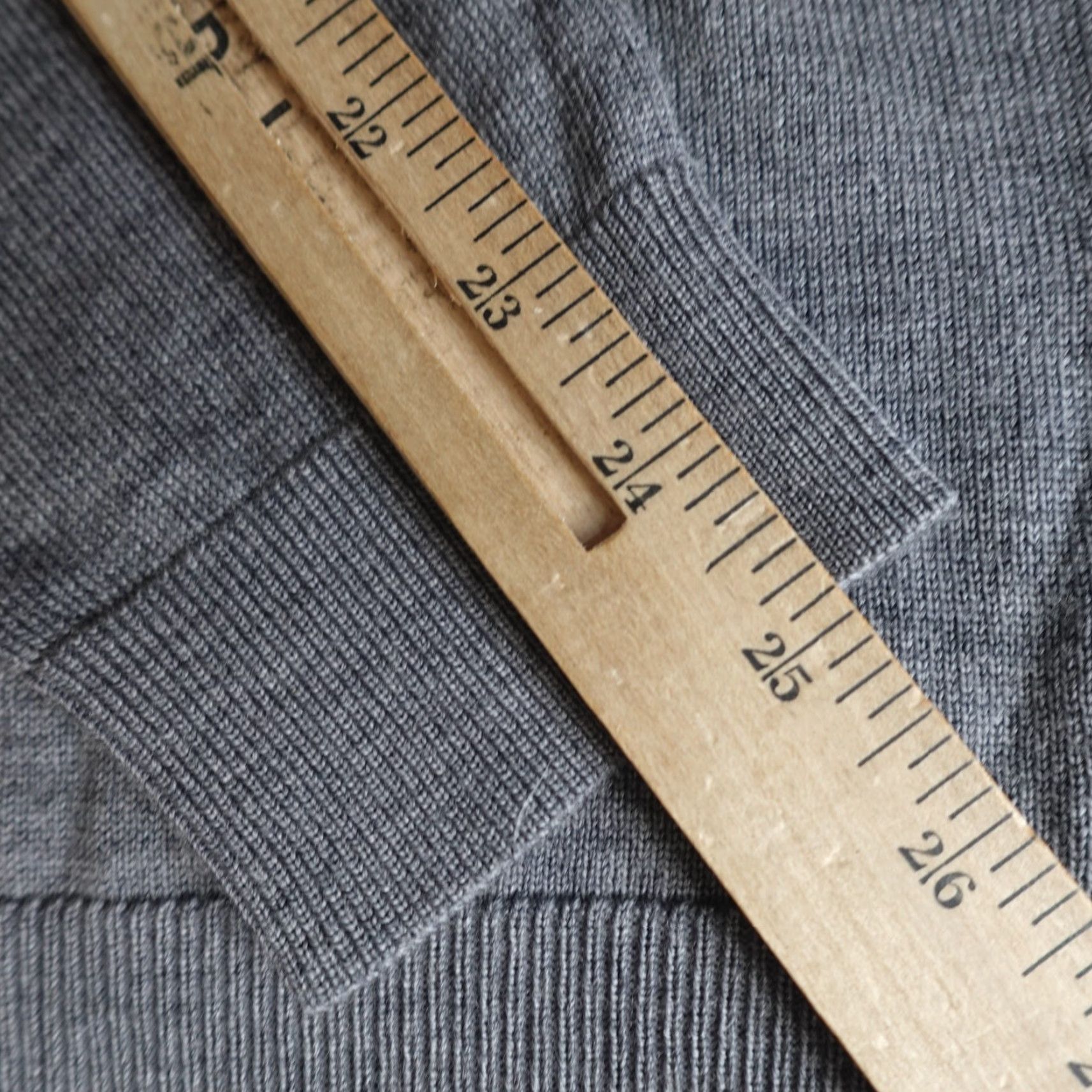 Express Express Mens Sweater Large Gray Striped 100% Merino Wool Cardigan Knit Wool Crew Neck Casual Winter Fall Spring Dept Men Size L Regular Heather gray Size US L / EU 52-54 / 3 - 6 Thumbnail