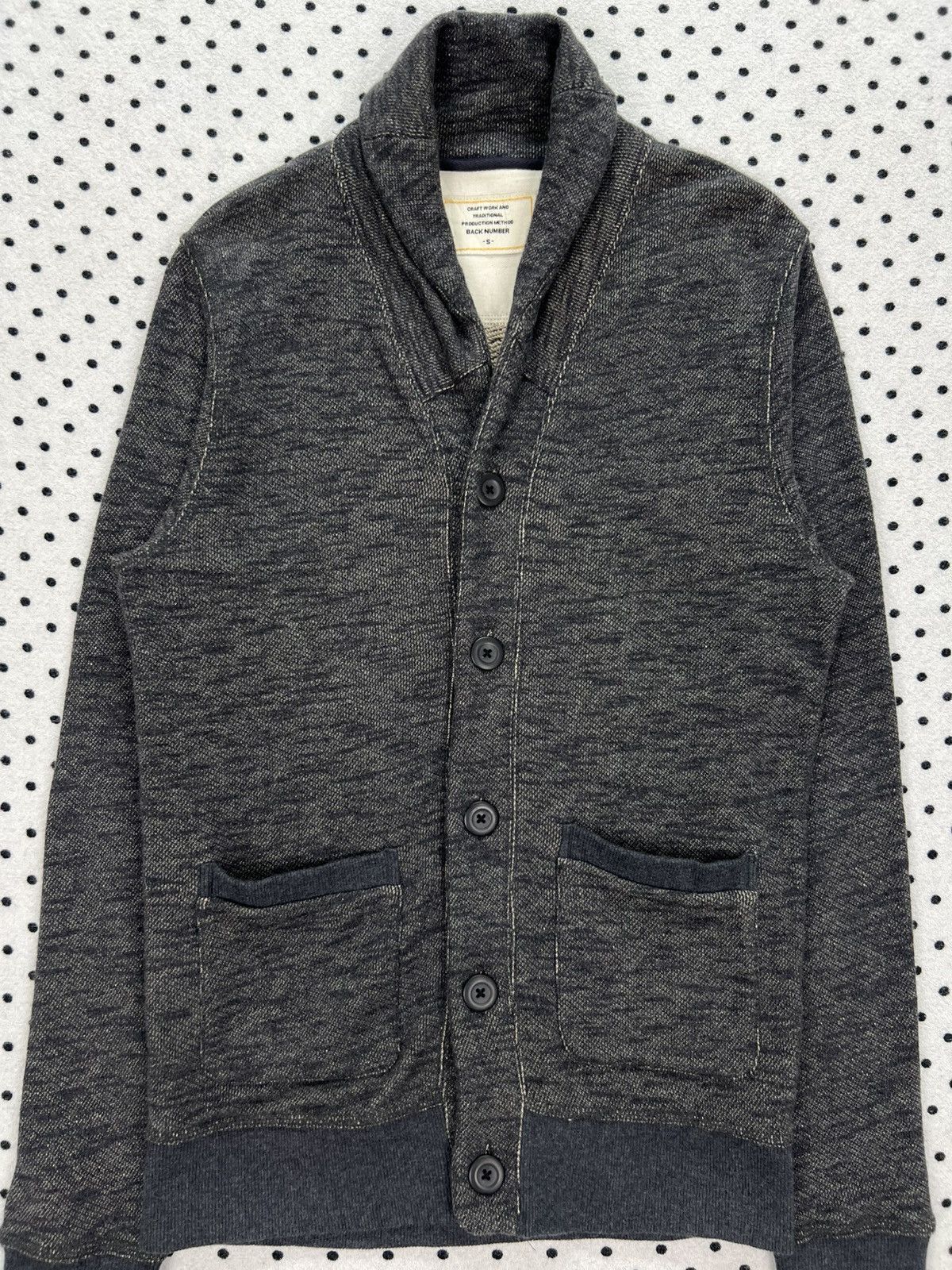 Japanese Brand Back Number Shawl Collar Sweater Size US S / EU 44-46 / 1 - 3 Thumbnail