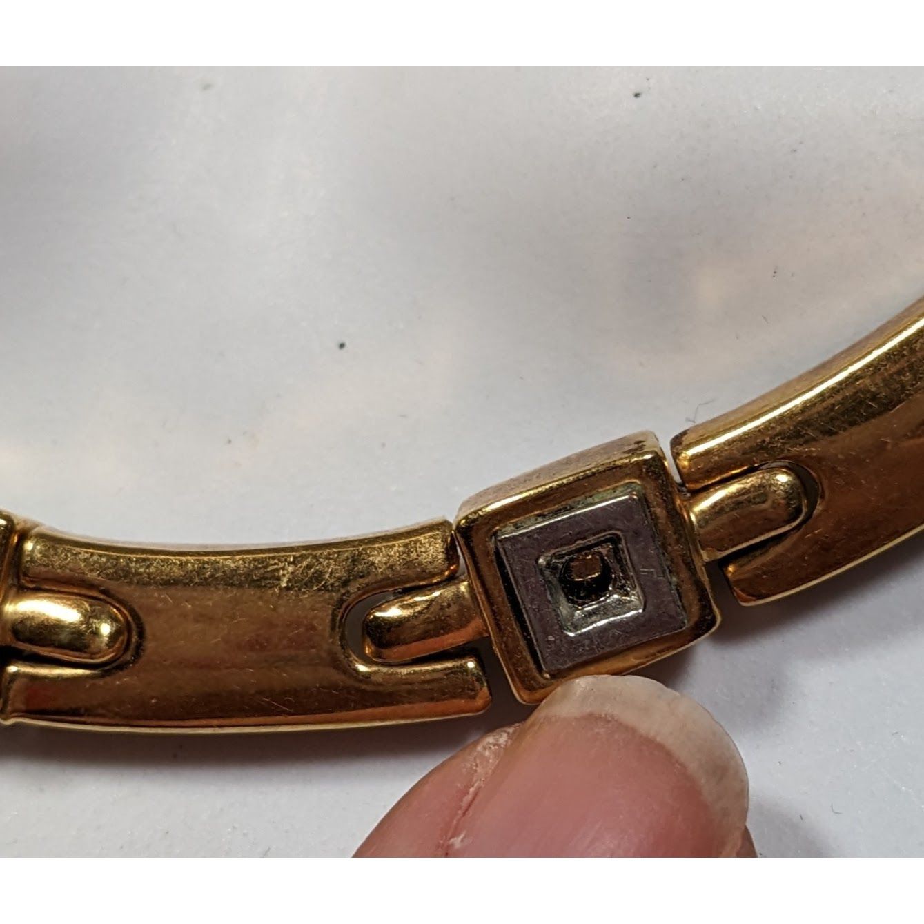 Other Vintage Elegant Stylized Link Chain Necklace With Rhinestone Size ONE SIZE - 7 Thumbnail