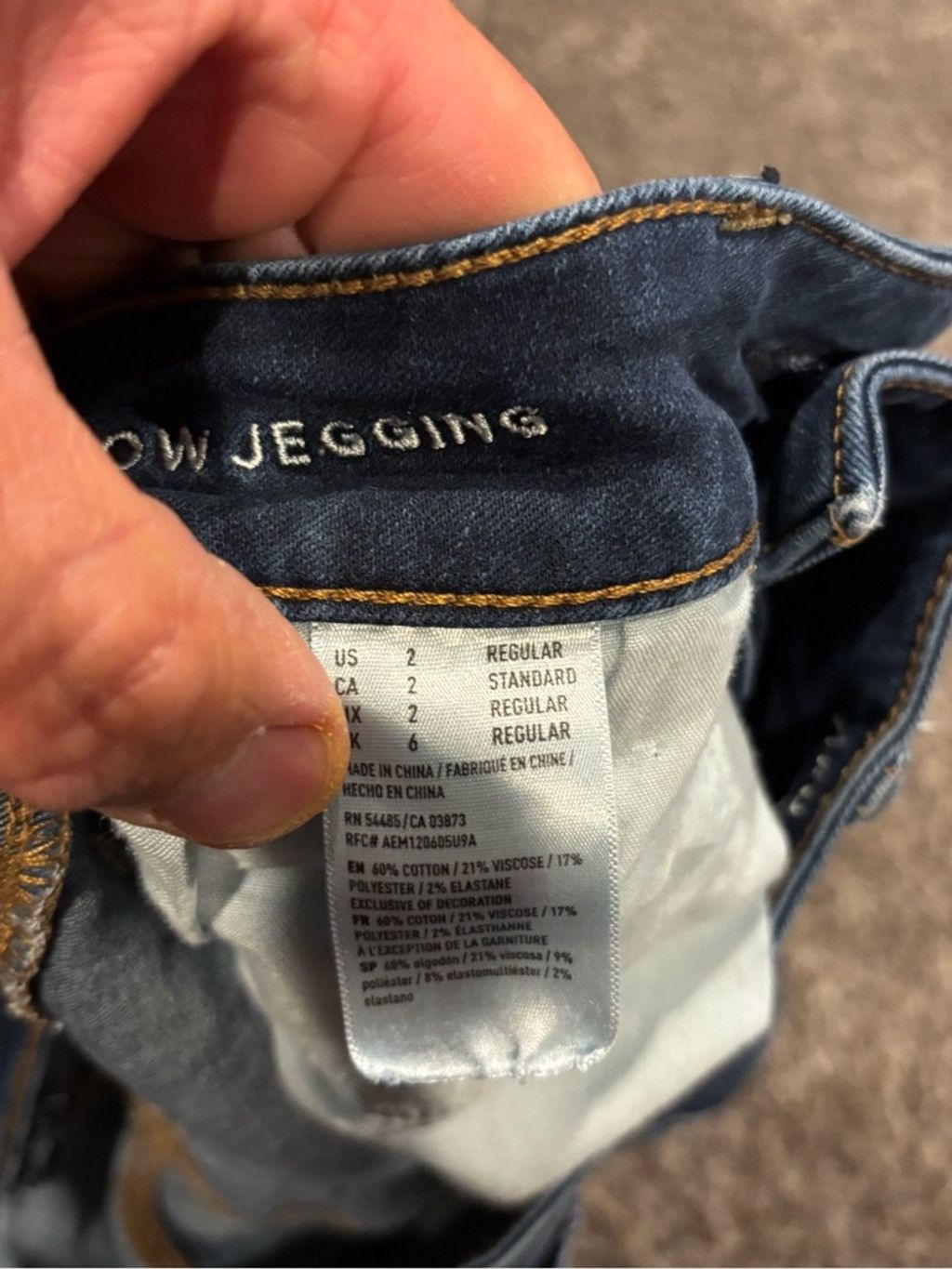 American Eagle Outfitters Women's American Eagle Super Low Jegging Jeans Size 26" / US 2 / IT 38 - 3 Thumbnail