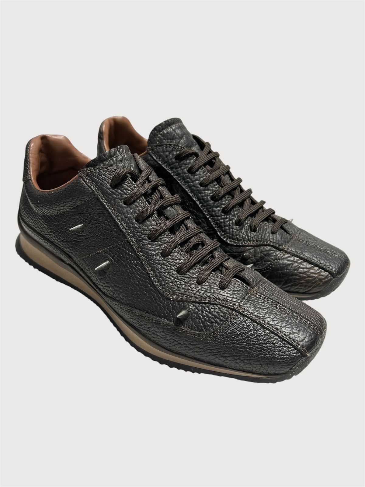 Prada 2004 Spiked Leather Sneakers Size US 10 / EU 43 - 1 Thumbnail