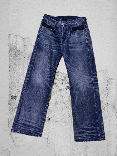 G-Star × Vintage G-STAR Flared Pants Raw Baggy Denim Goth GS RAW Size US 30 / EU 46 - 1 Thumbnail