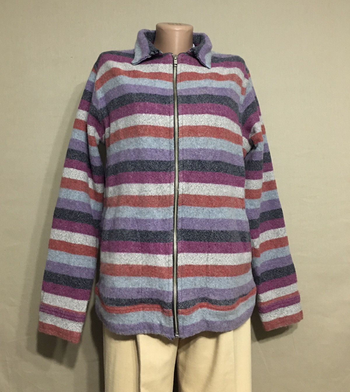 The Elder Statesman THE ELDER STATESMAN Mens Cashmere Stripped Jacket Cardigan L Size US L / EU 52-54 / 3 - 2 Thumbnail
