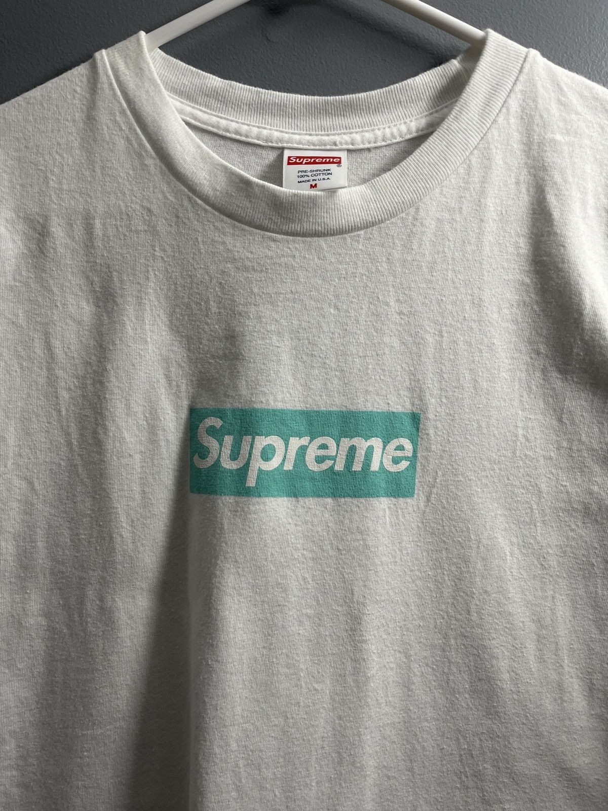 Supreme × Tiffany & Co. Supreme Tiffany Box Logo Tee | Grailed