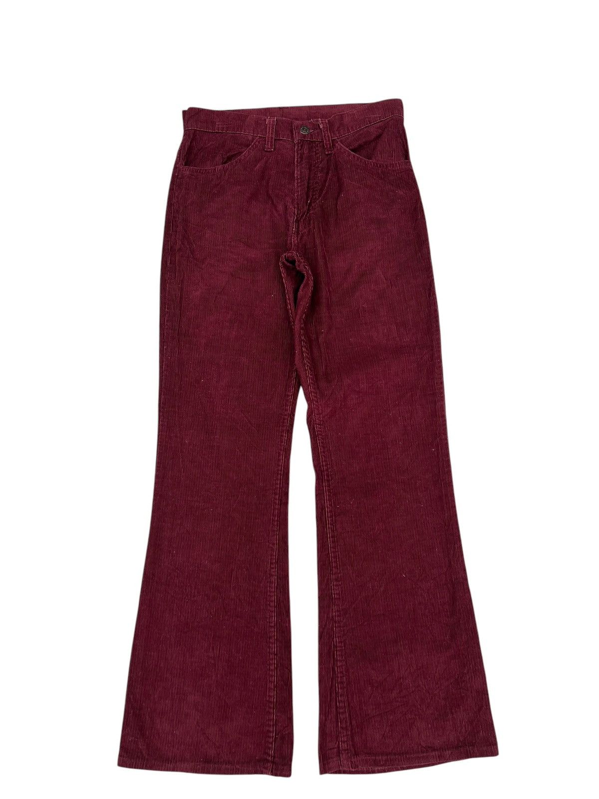 Levi's Vintage 70s Levi’s 646 Maroon Corduroy Bootcut Jeans Size US 29 - 1 Thumbnail