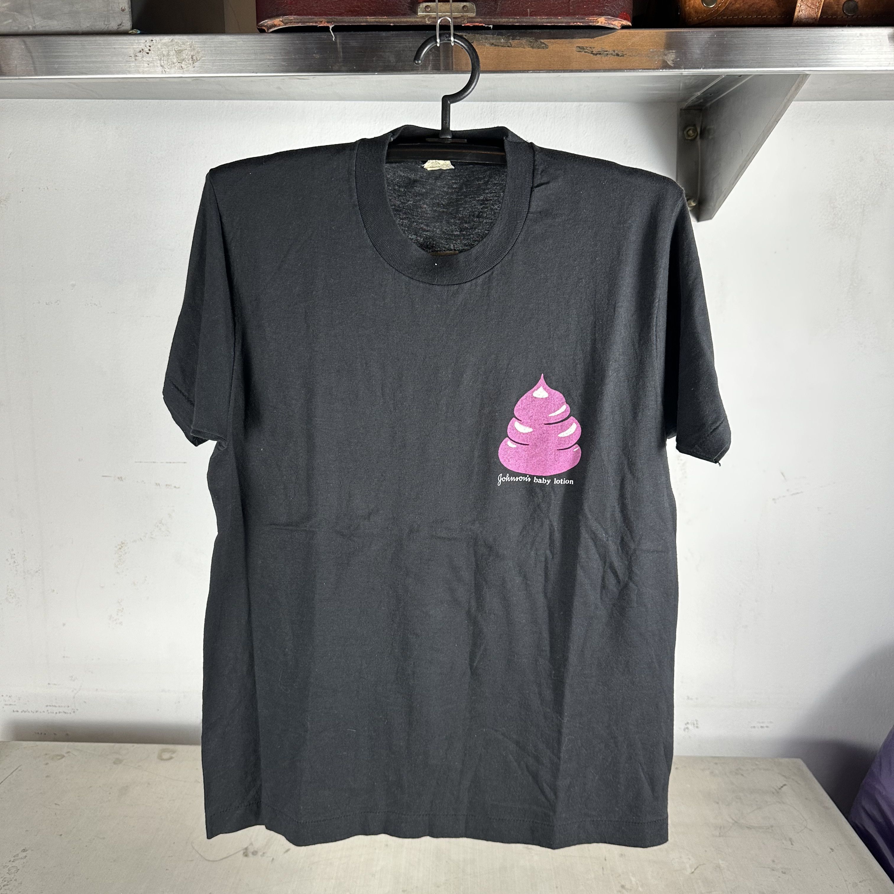 Vintage 1986 Johnson's Baby Lotion Adult's Back! Promo T-shirt Size US M / EU 48-50 / 2 - 1 Thumbnail