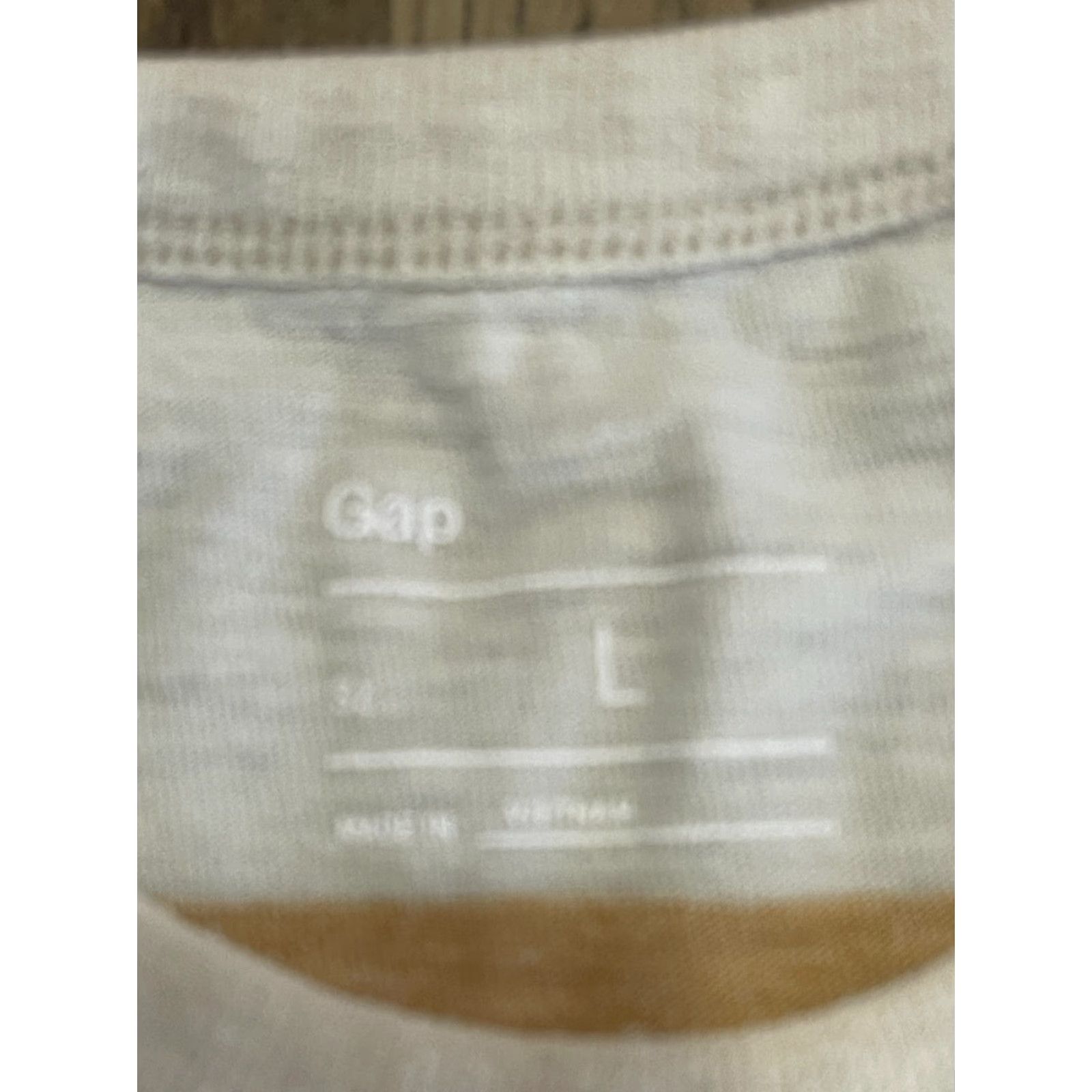 Gap Gap Shirt, Men’s Size L, Orange White Striped Pocket Tee, T-Shirt, Regular, Short Sleeve, White, Gap Size US L / EU 52-54 / 3 - 5 Thumbnail