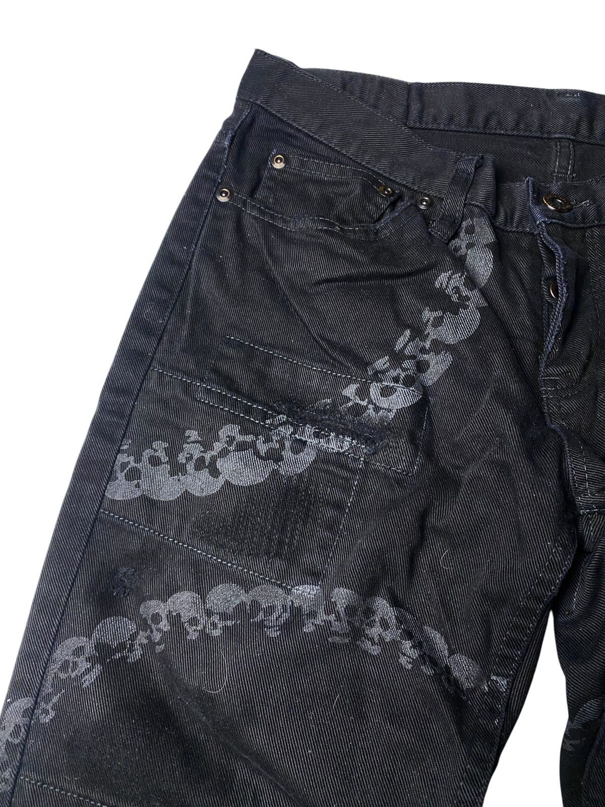 Hysteric Glamour 1990's Hysteric Glamour Skull Ring Archive Denim Size US 28 / EU 44 - 6 Thumbnail