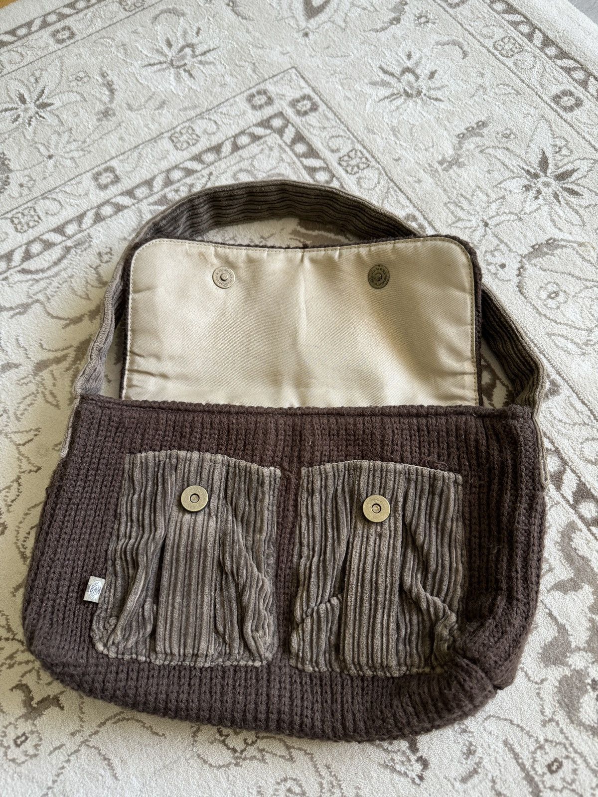 Quiksilver Vintage Quiksilver Roxy Knit Corduroy Mini Handle Bag Y2K Size ONE SIZE - 4 Thumbnail