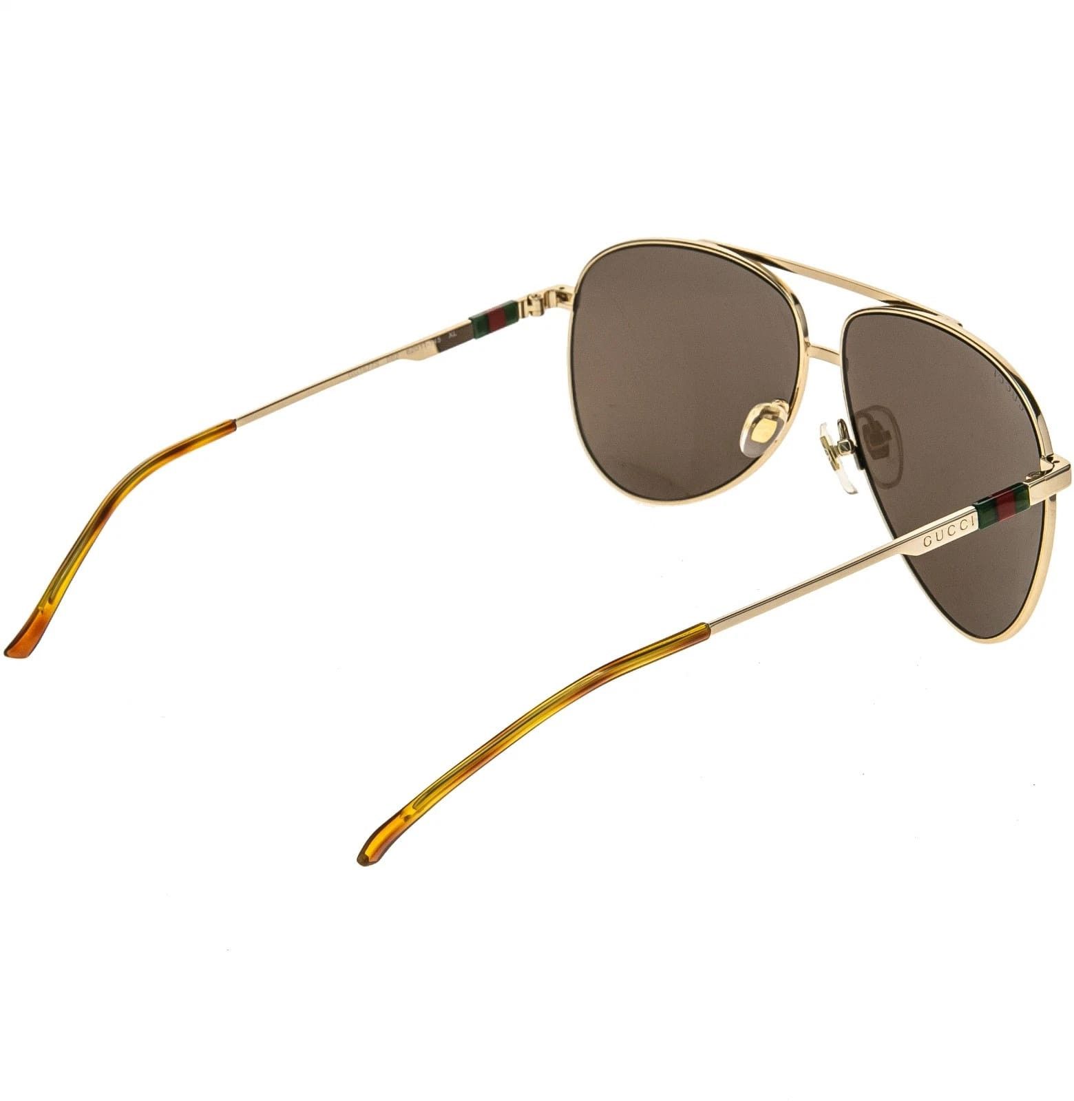 Gucci GUCCI GG1677S Stripe 1677 Gold Sport Aviator Sunglasses 002 Size ONE SIZE - 2 Thumbnail