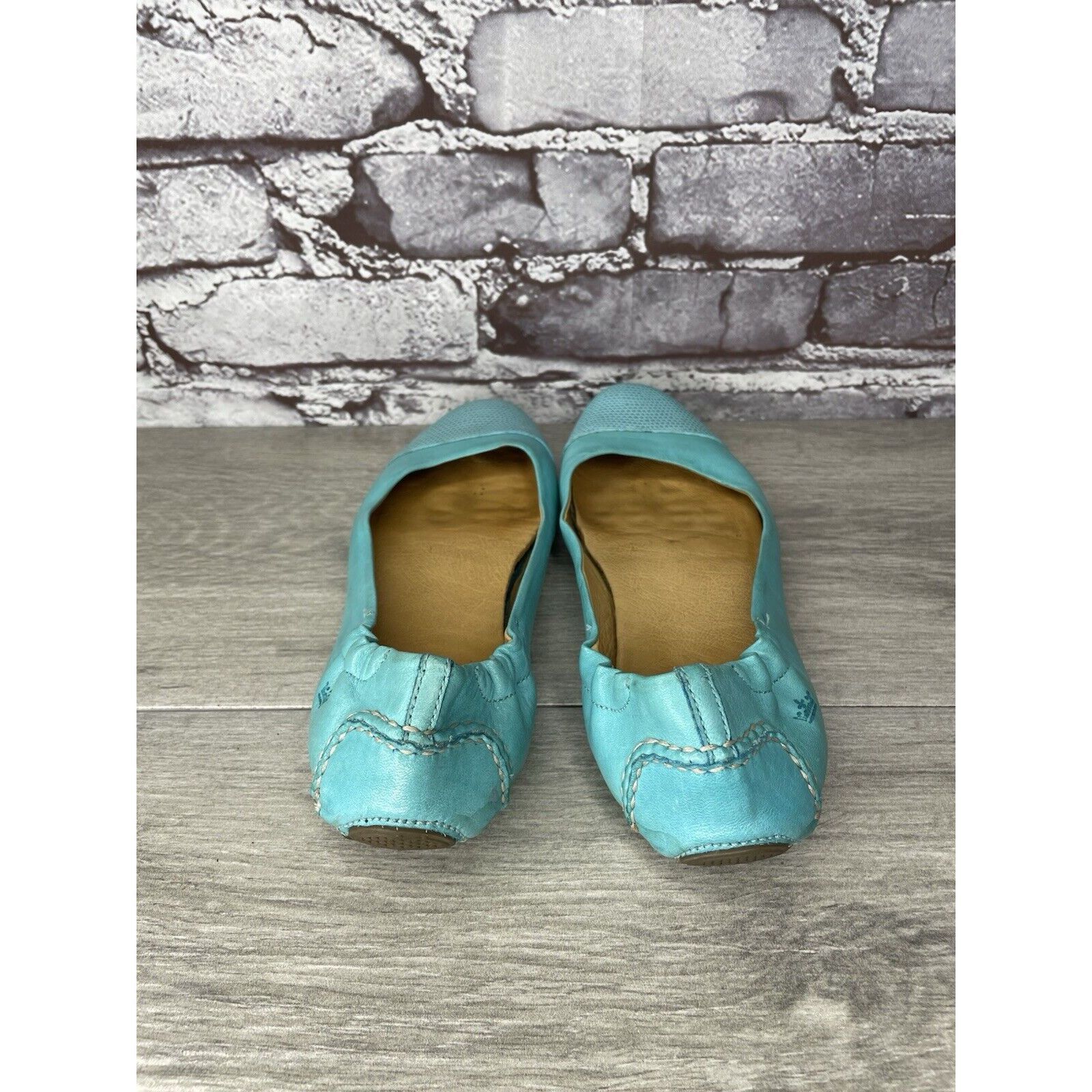 Peter Millar Peter Millar Blue Leather Snake Cap Toe Ballet Flats Shoes W Size US 6.5 / IT 36.5 - 4 Thumbnail